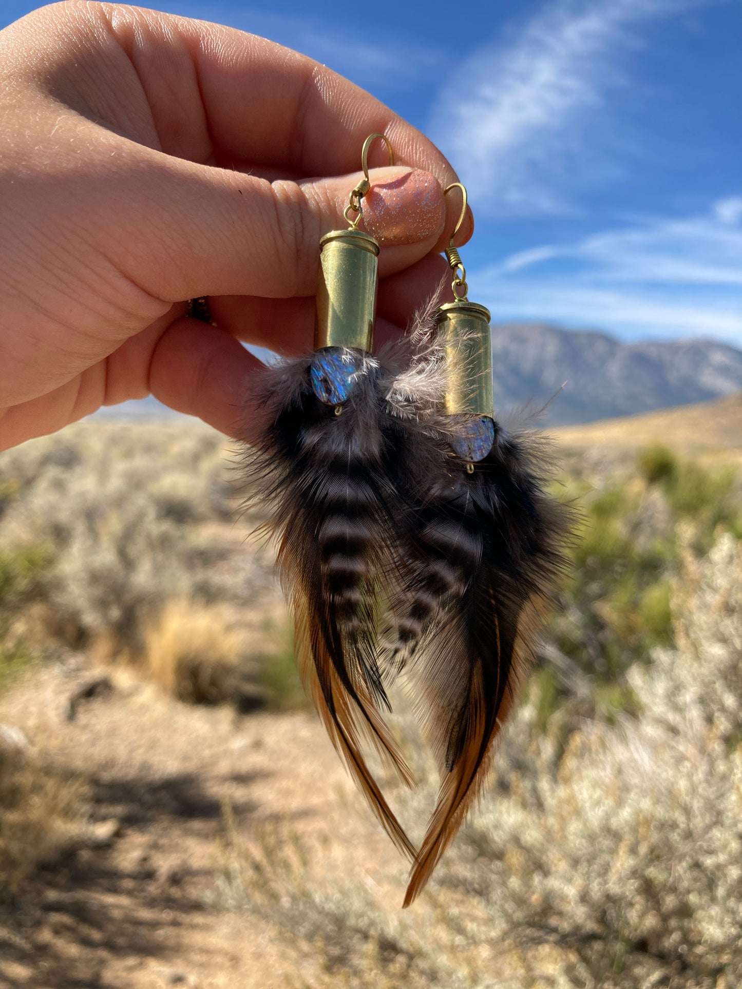 Bullet Feather Earrings