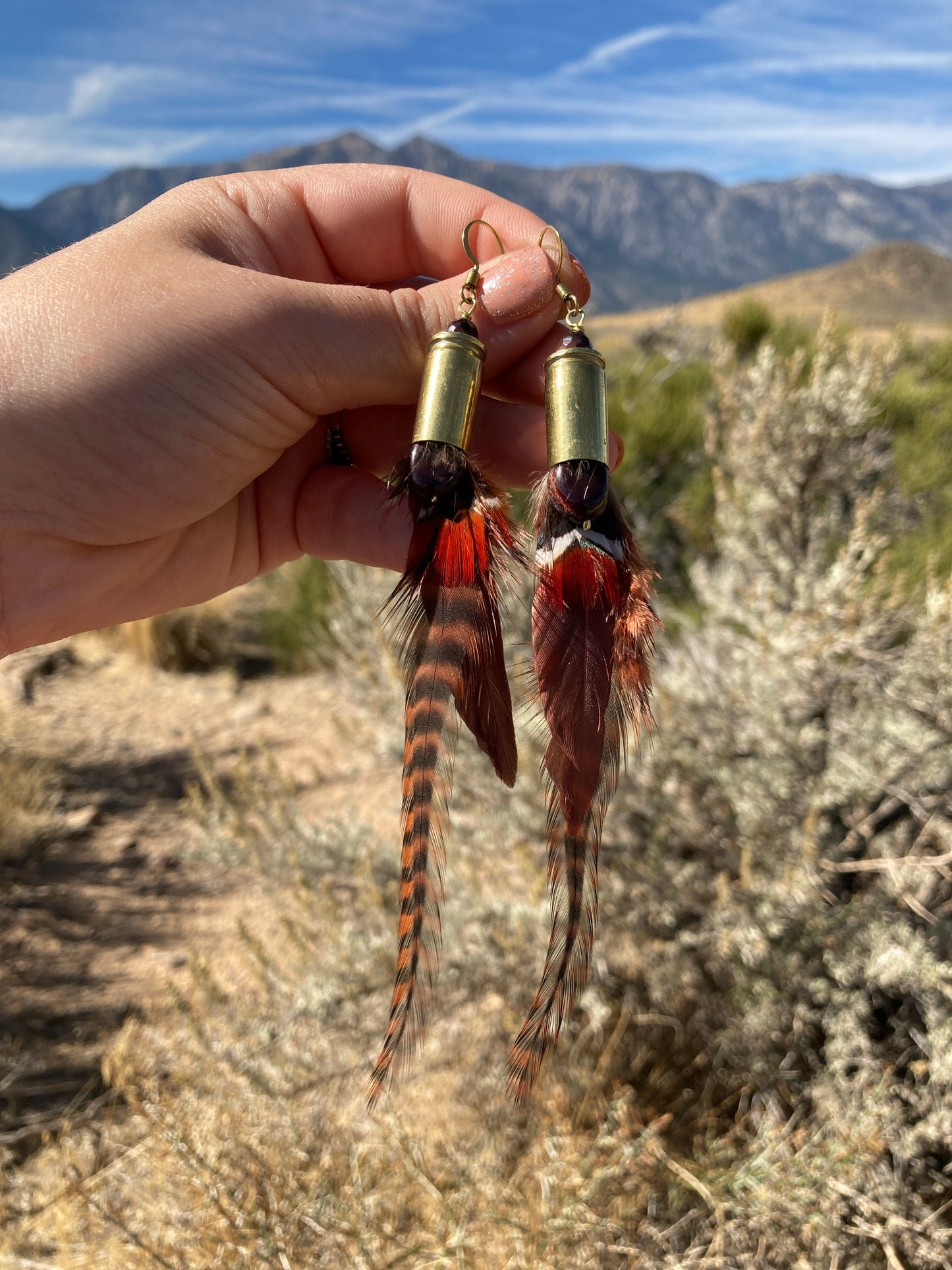 Bullet Feather Earrings