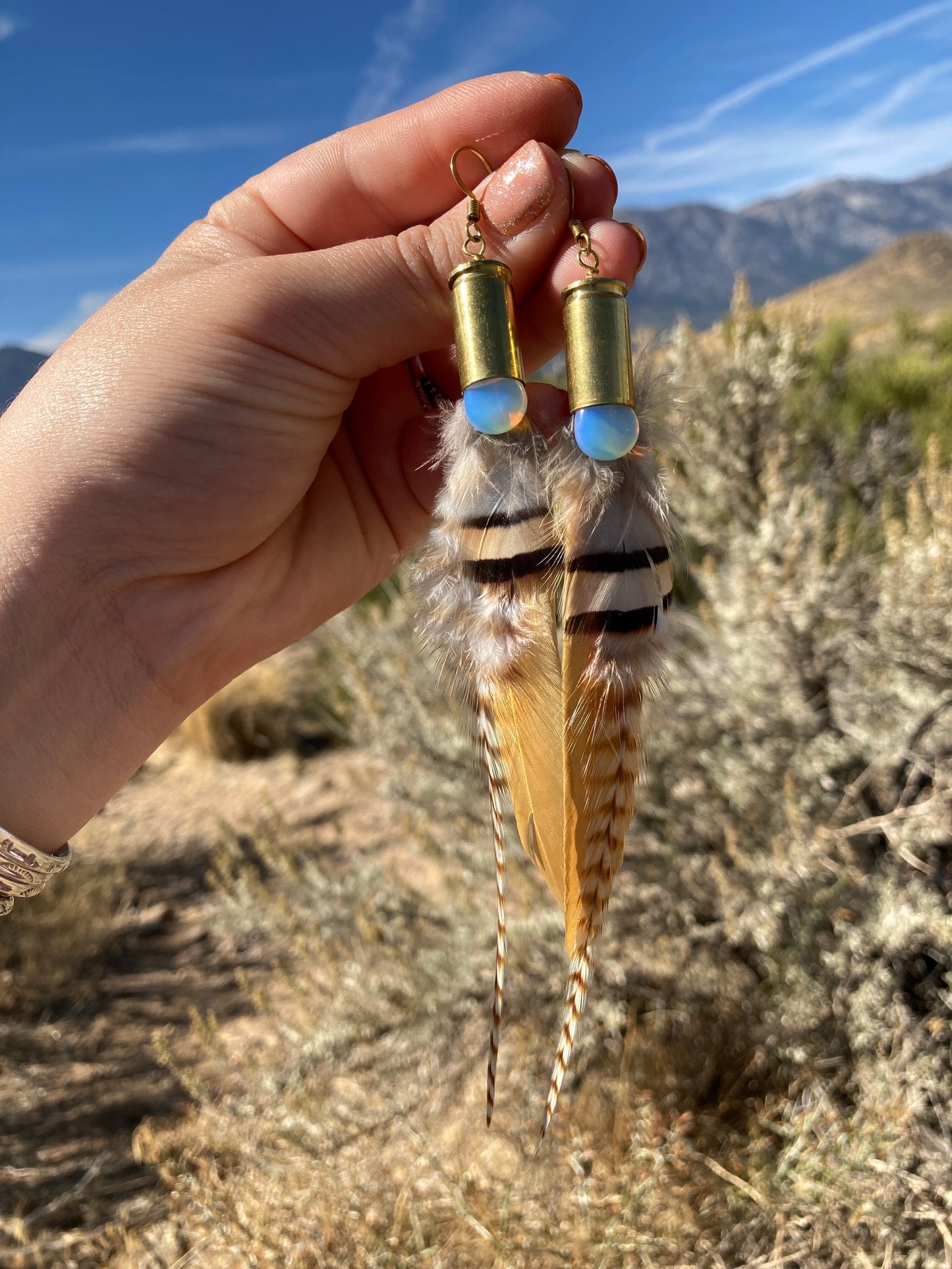 Bullet Feather Earrings