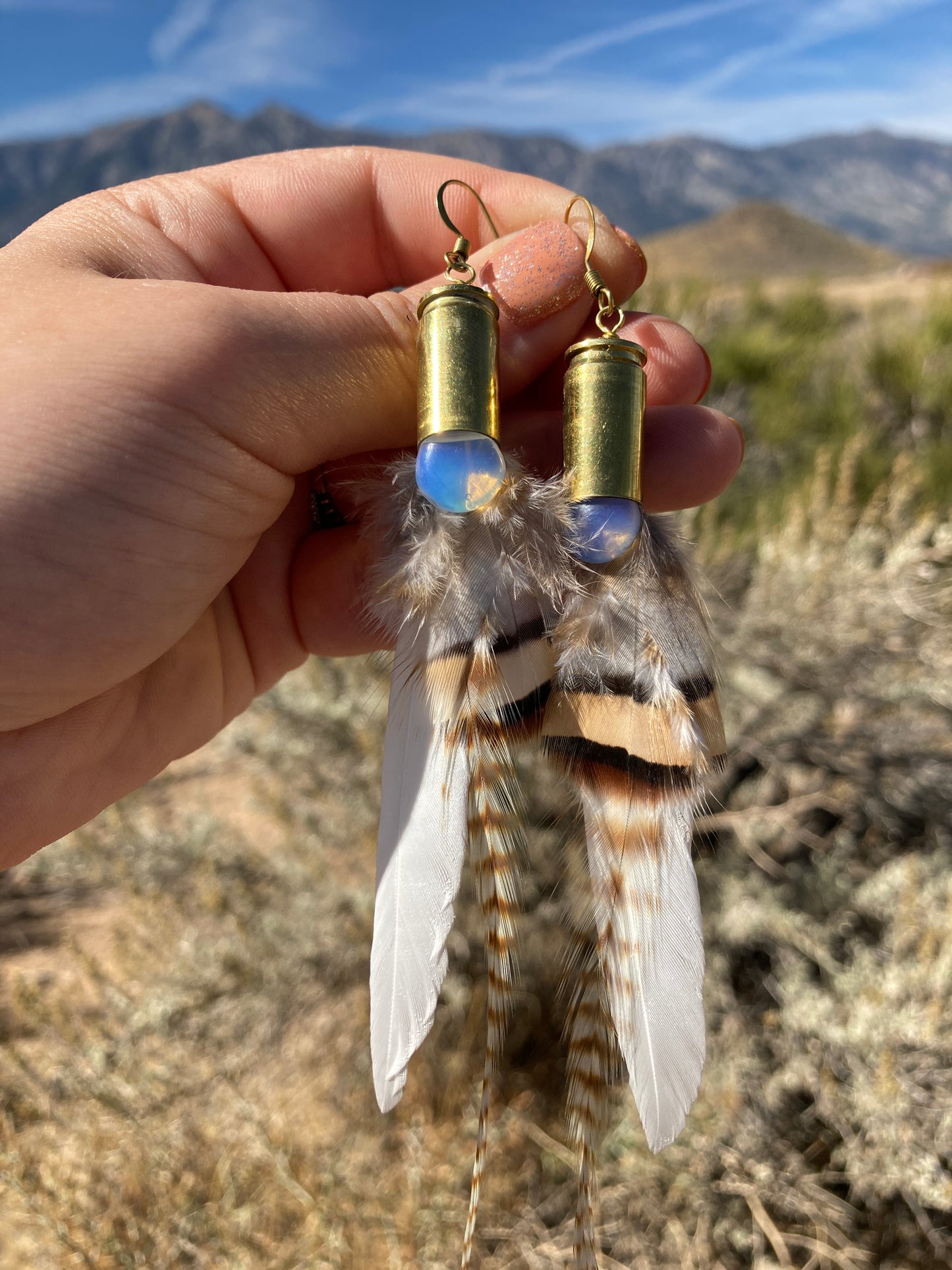 Bullet Feather Earrings