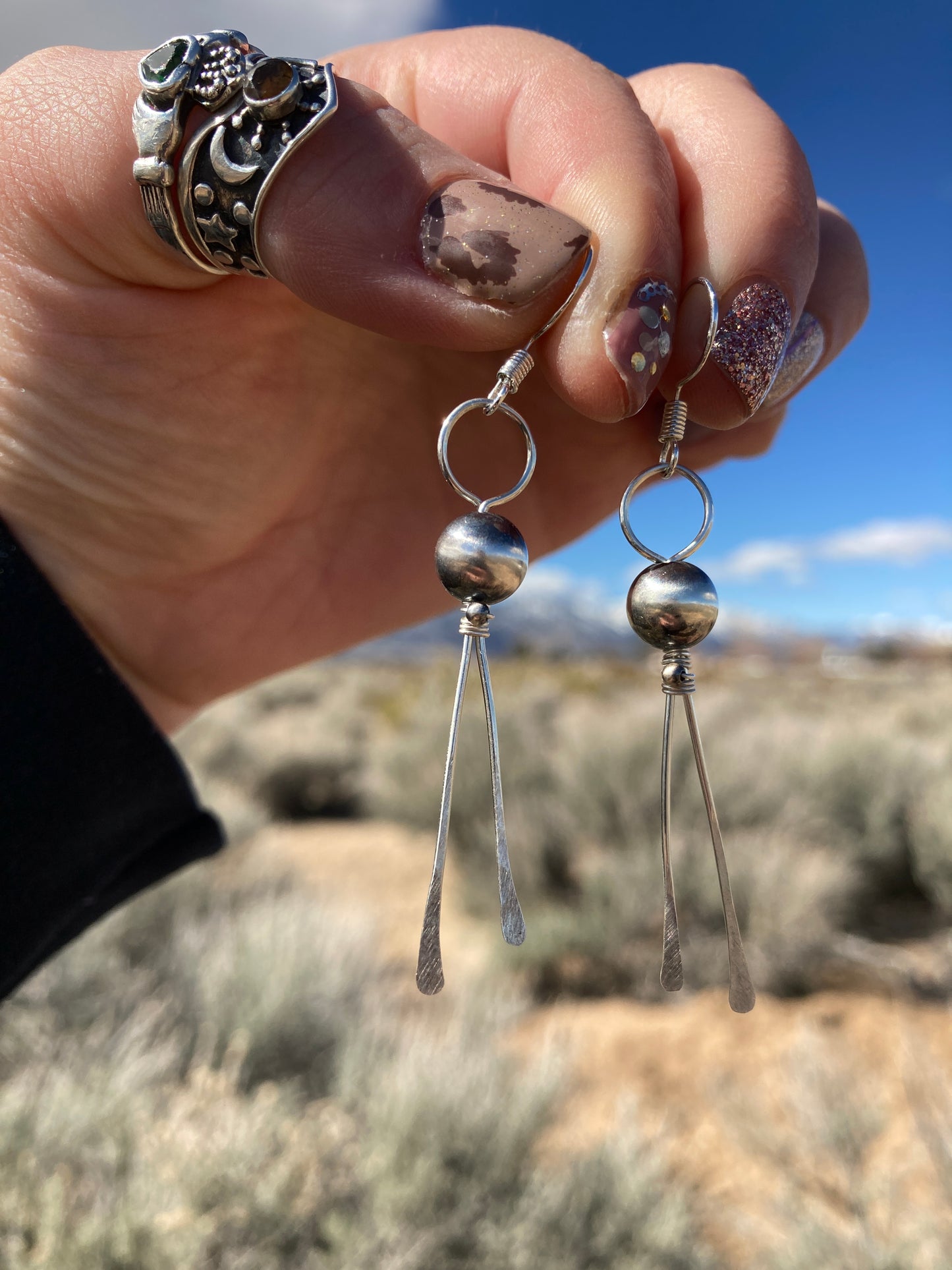 Navajo Pearly Point Earrings