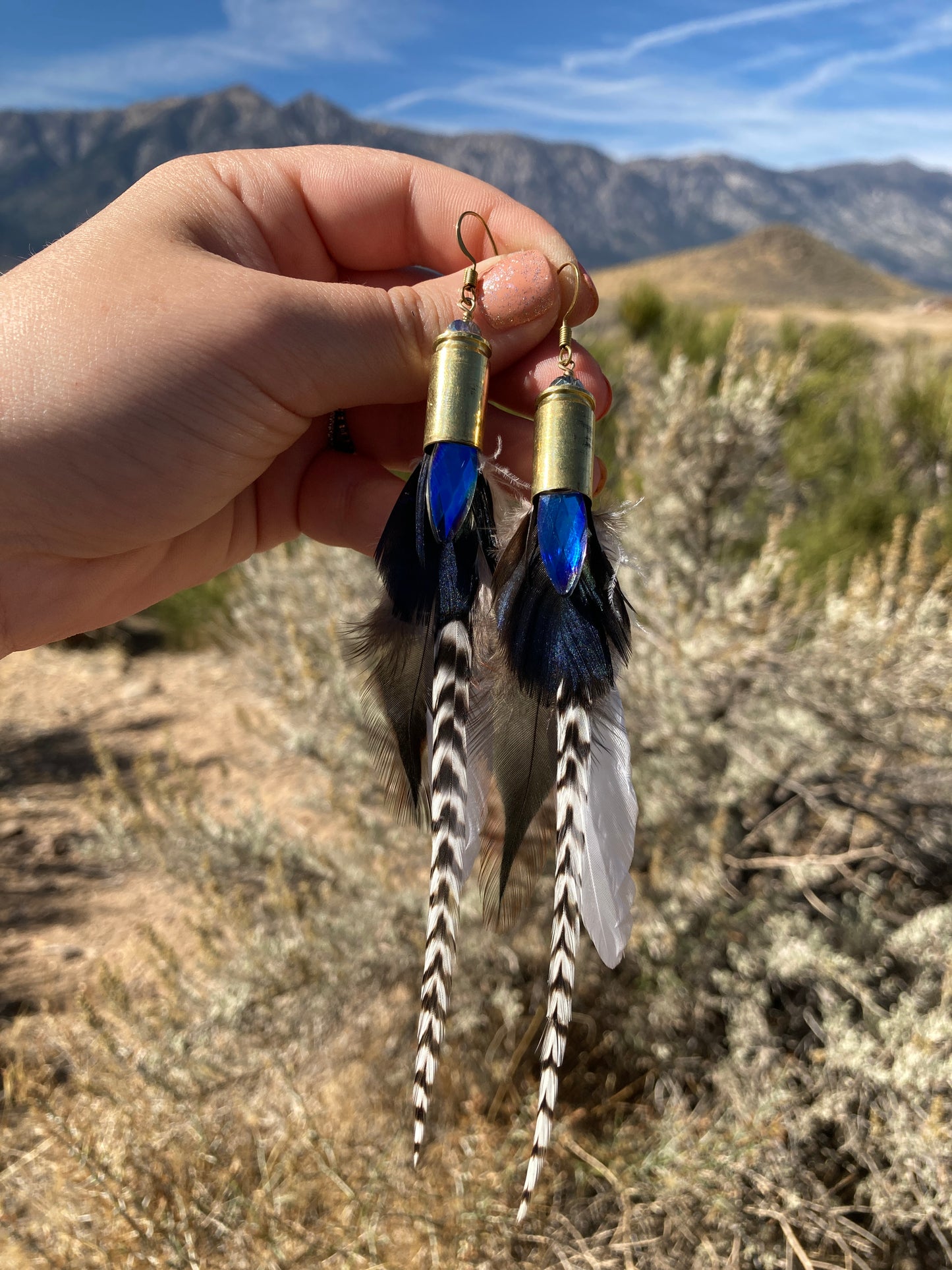 Bullet Feather Earrings