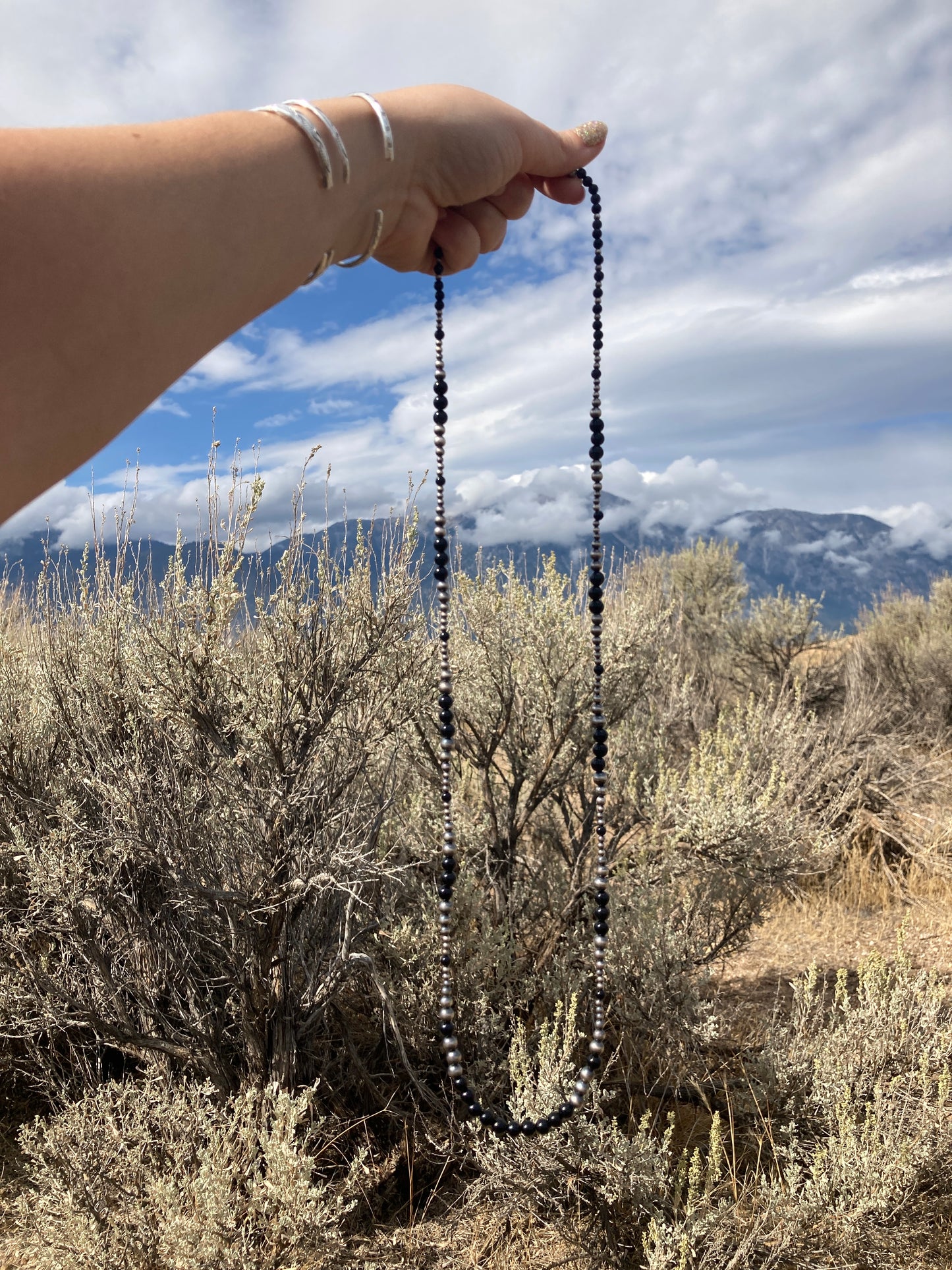 Black Onyx Navajo Pearl Necklace