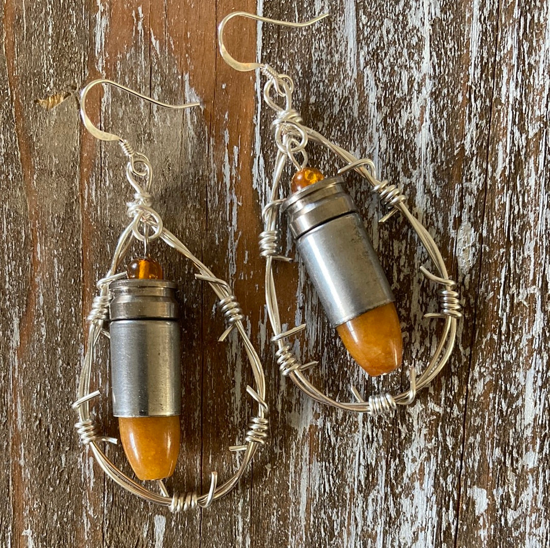 Bullet Barbed Teardrop Earrings