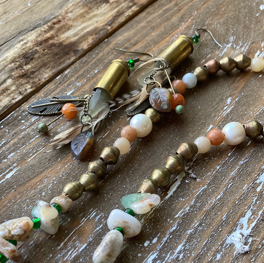 Bullet Jewelry Set -Chrysophase