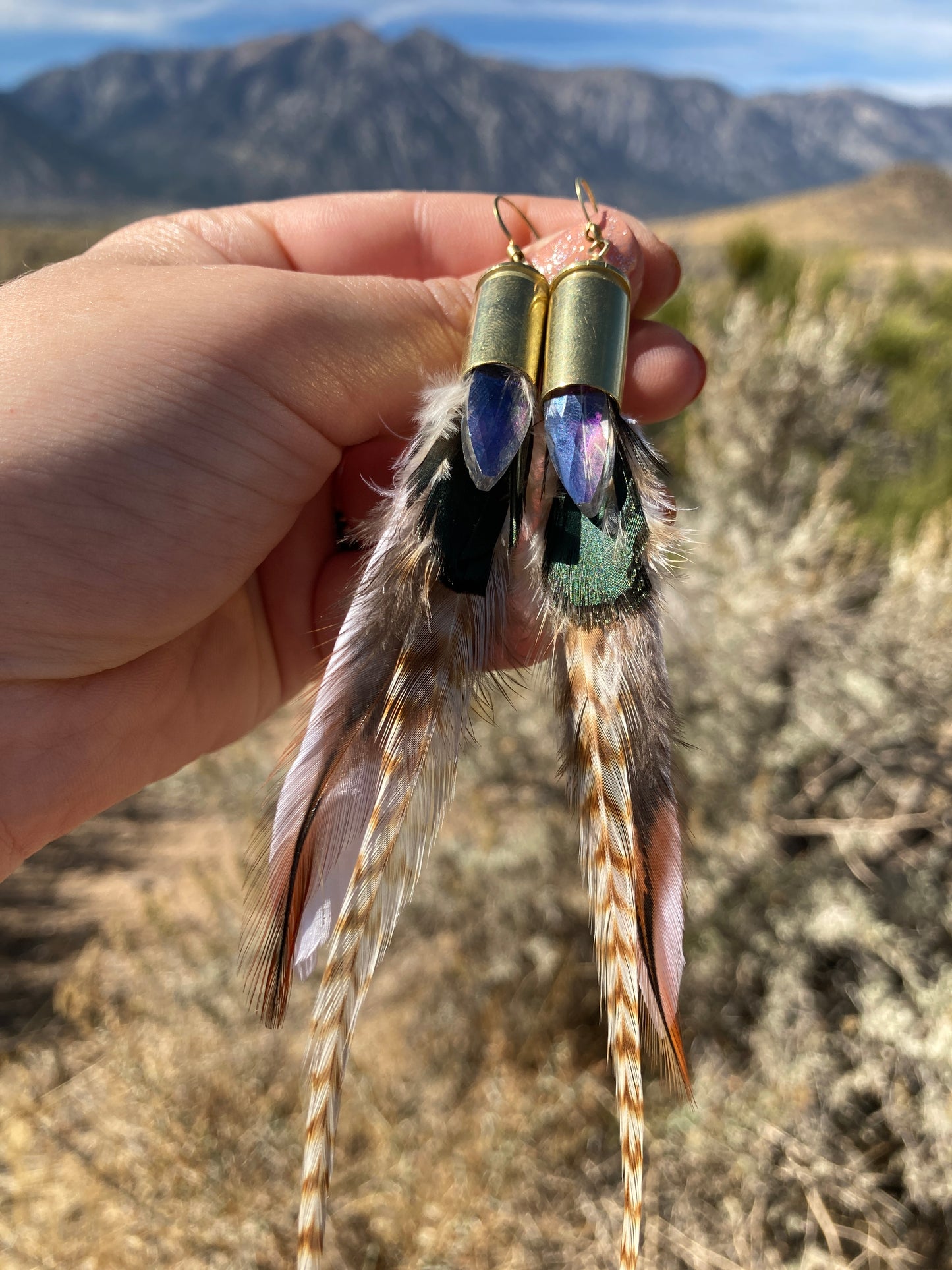 Bullet Feather Earrings