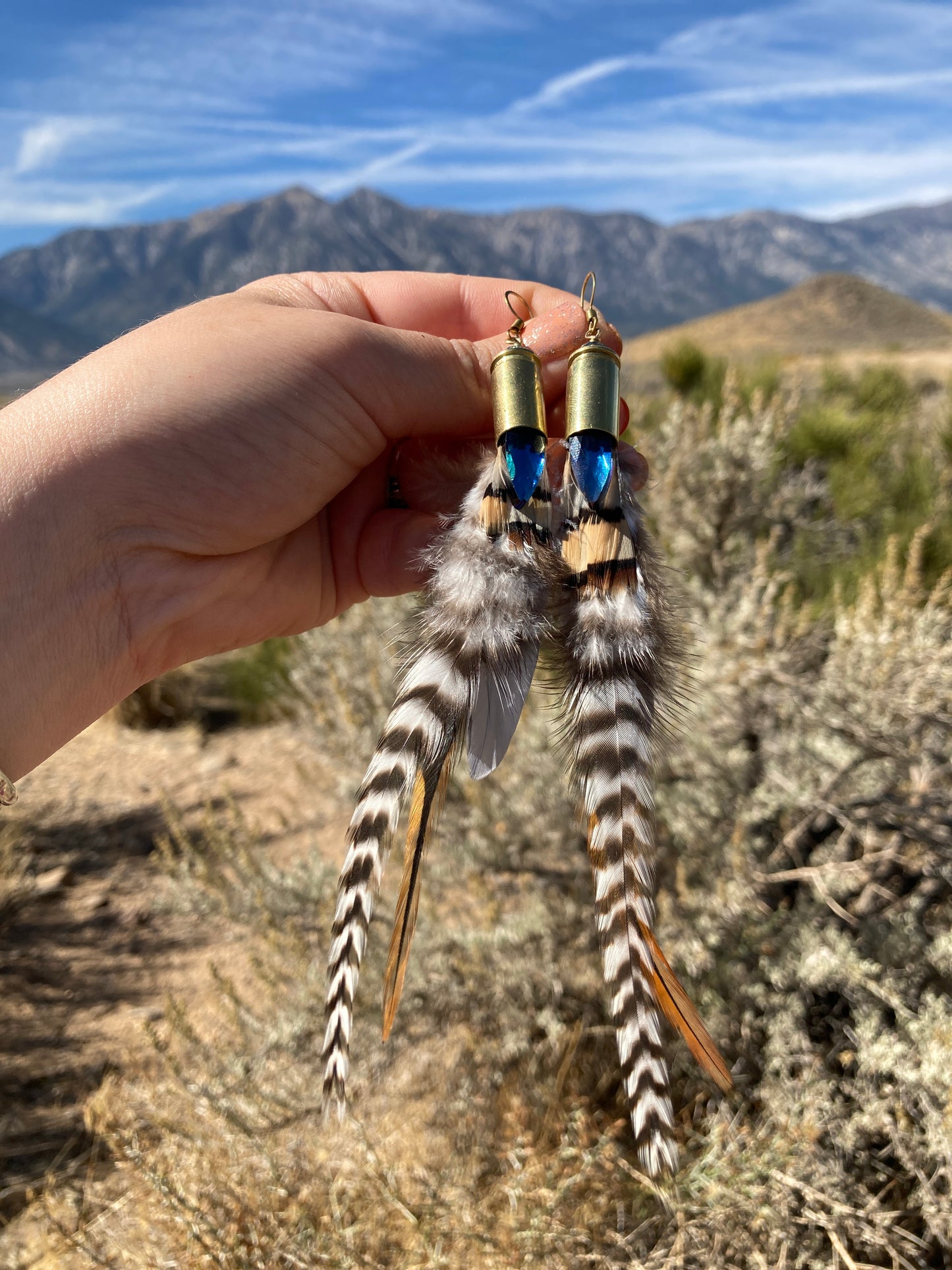 Bullet Feather Earrings