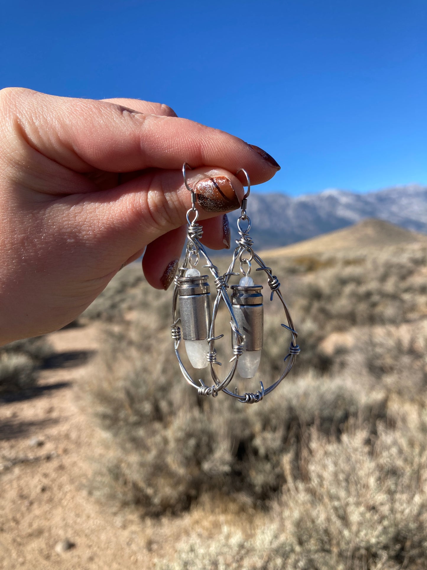Bullet Barbed Teardrop Earrings