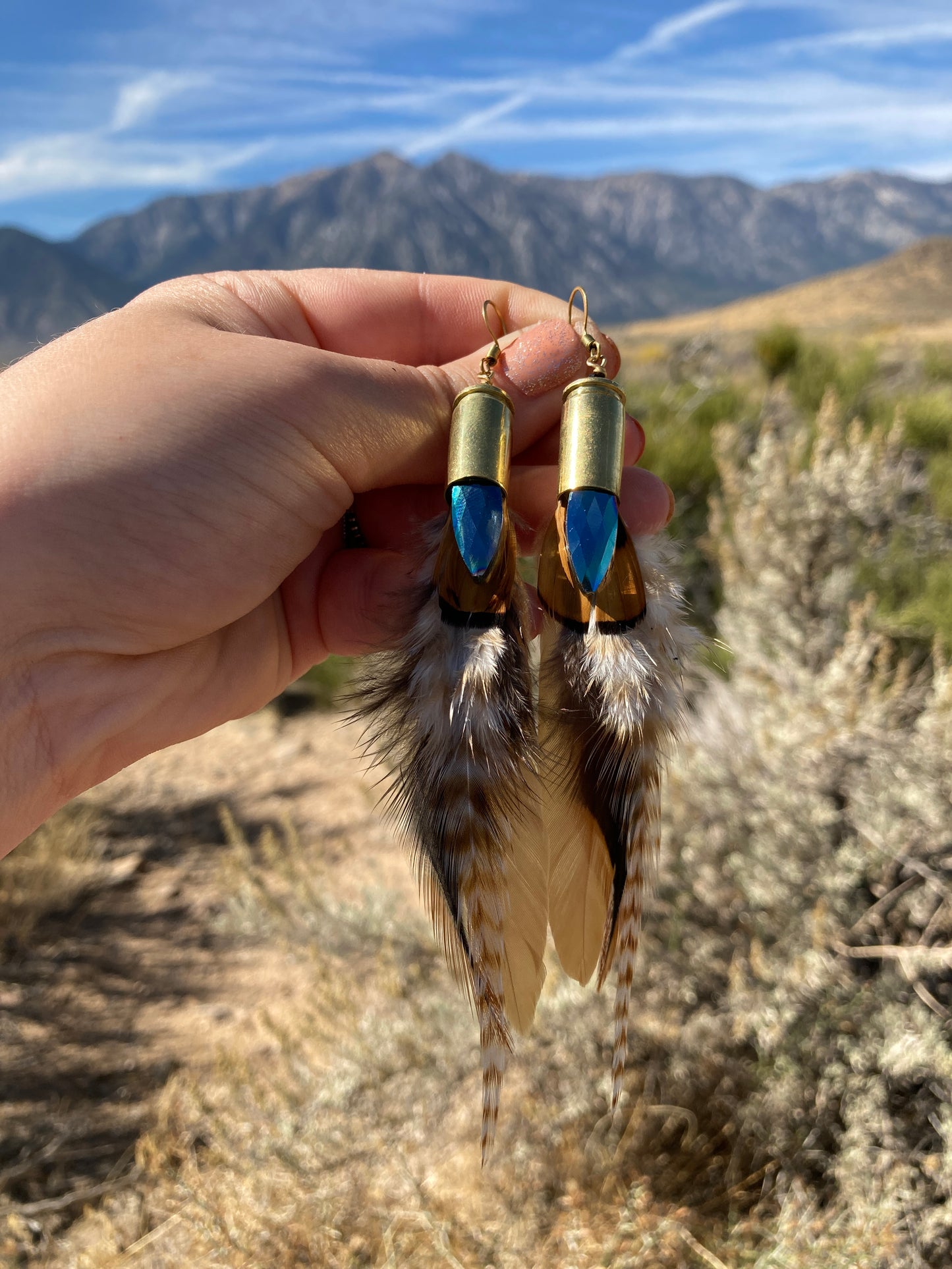 Bullet Feather Earrings
