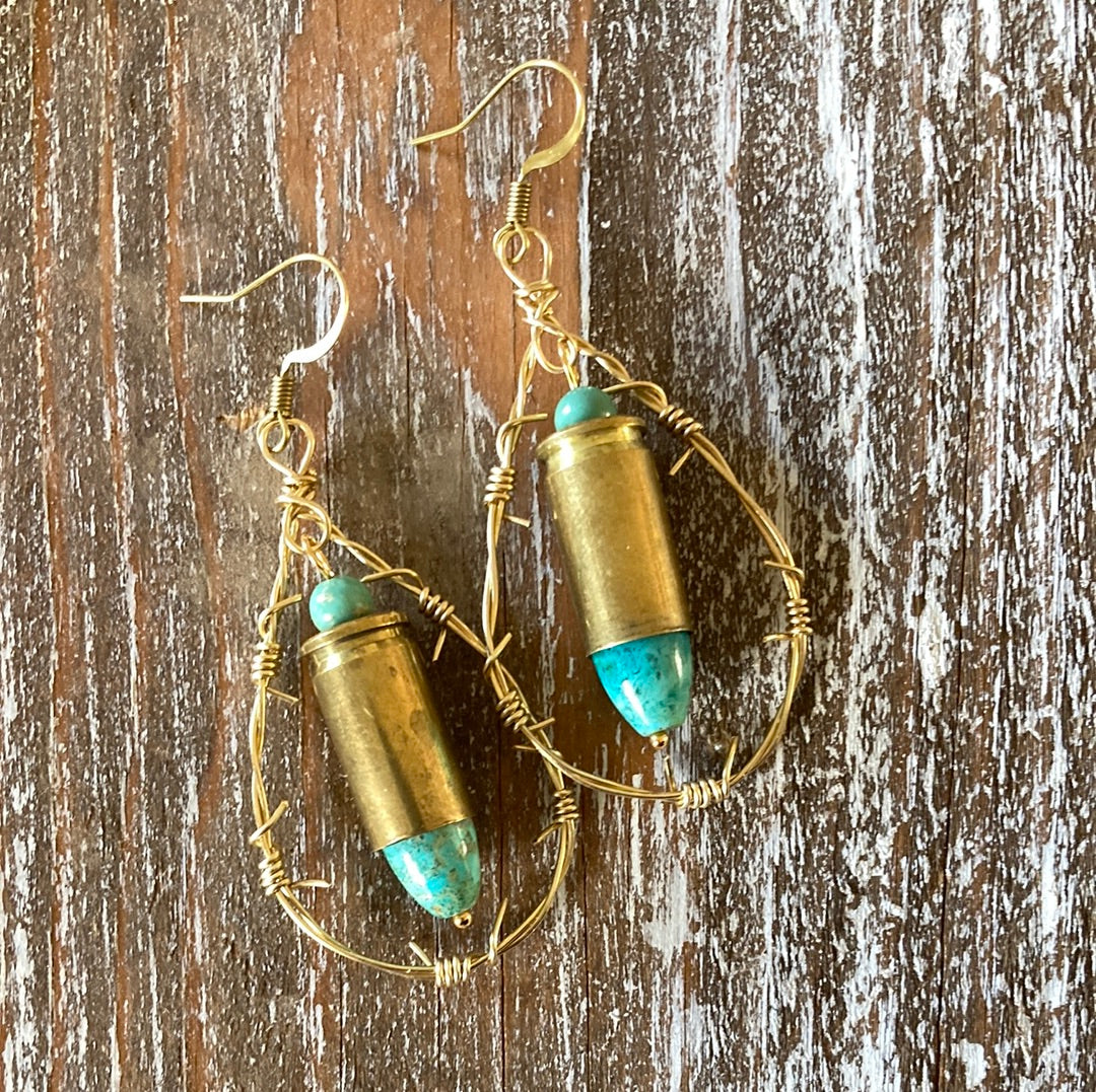 Bullet Barbed Teardrop Earrings