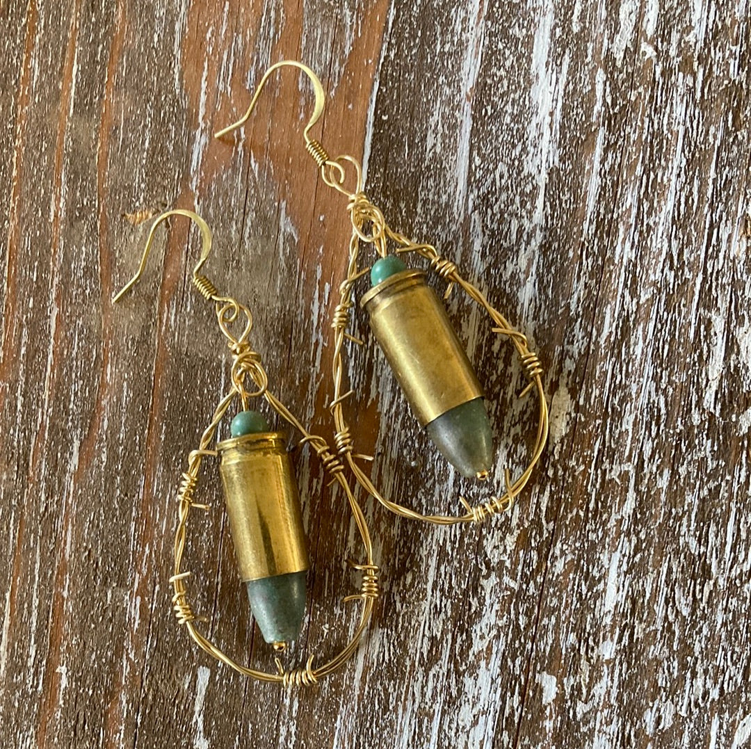 Bullet Barbed Teardrop Earrings
