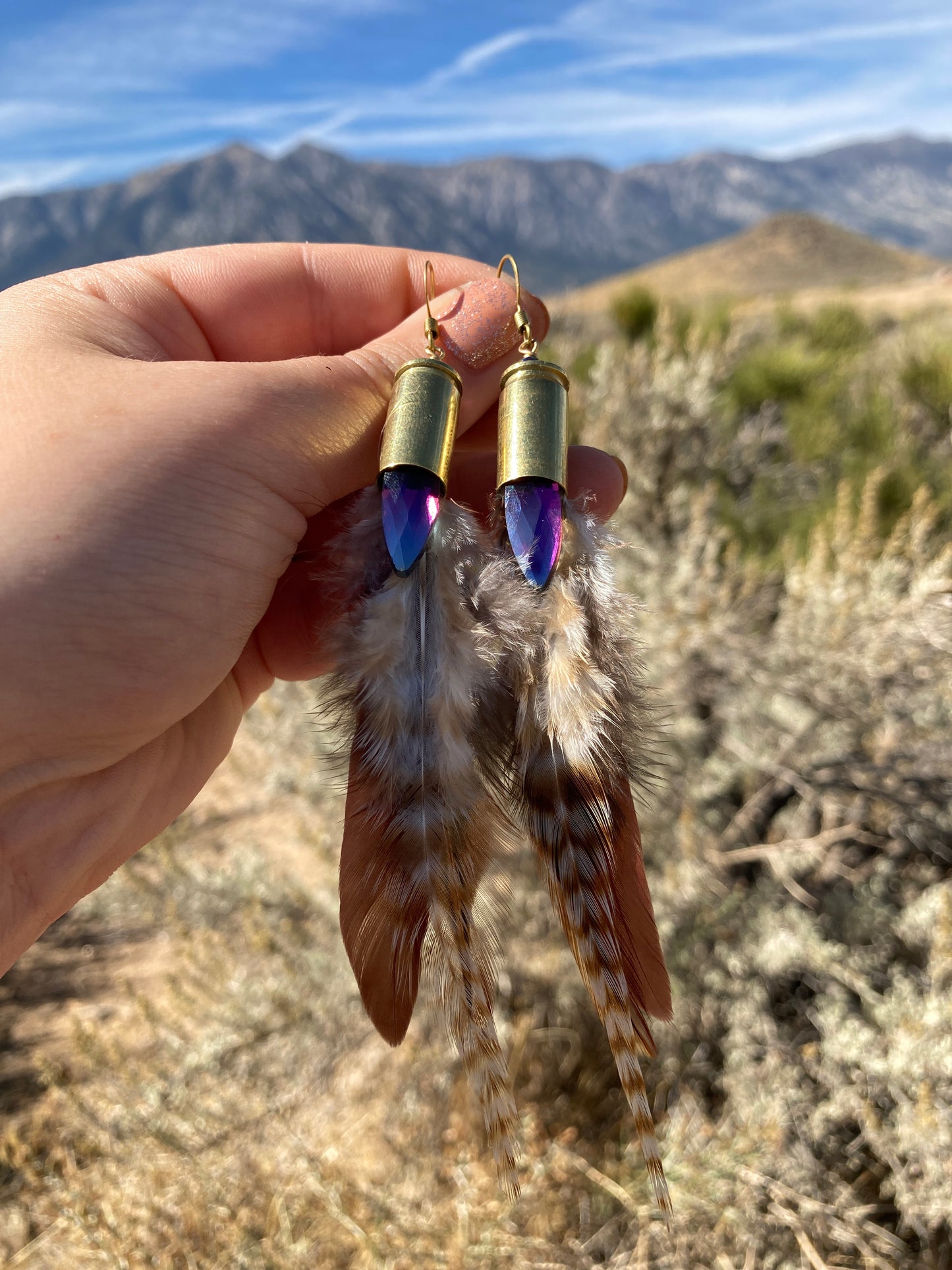 Bullet Feather Earrings