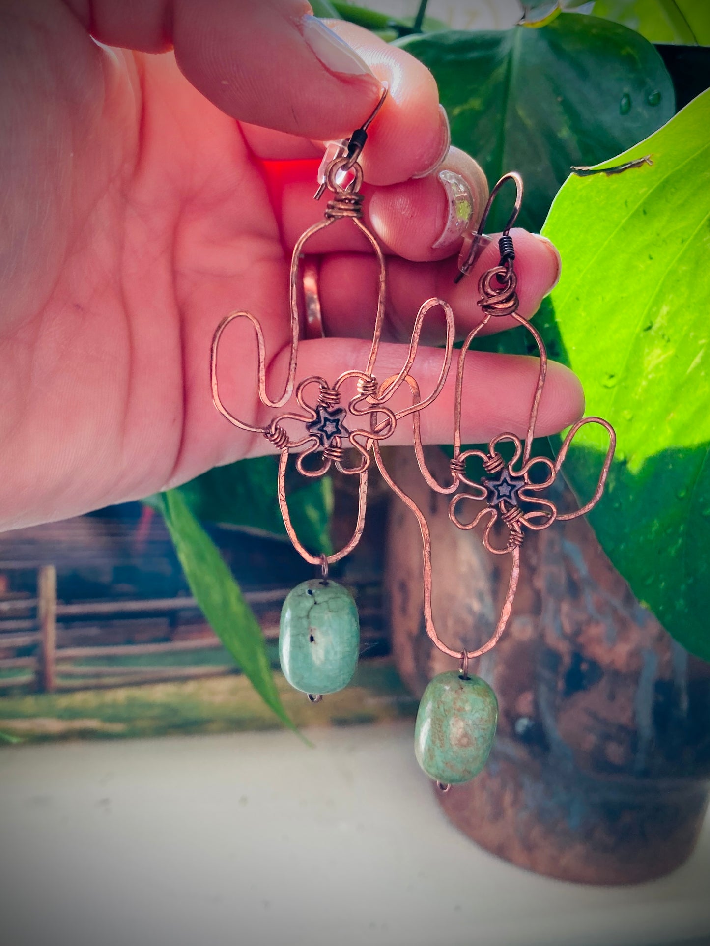 Copper Cactus Earrings šµ