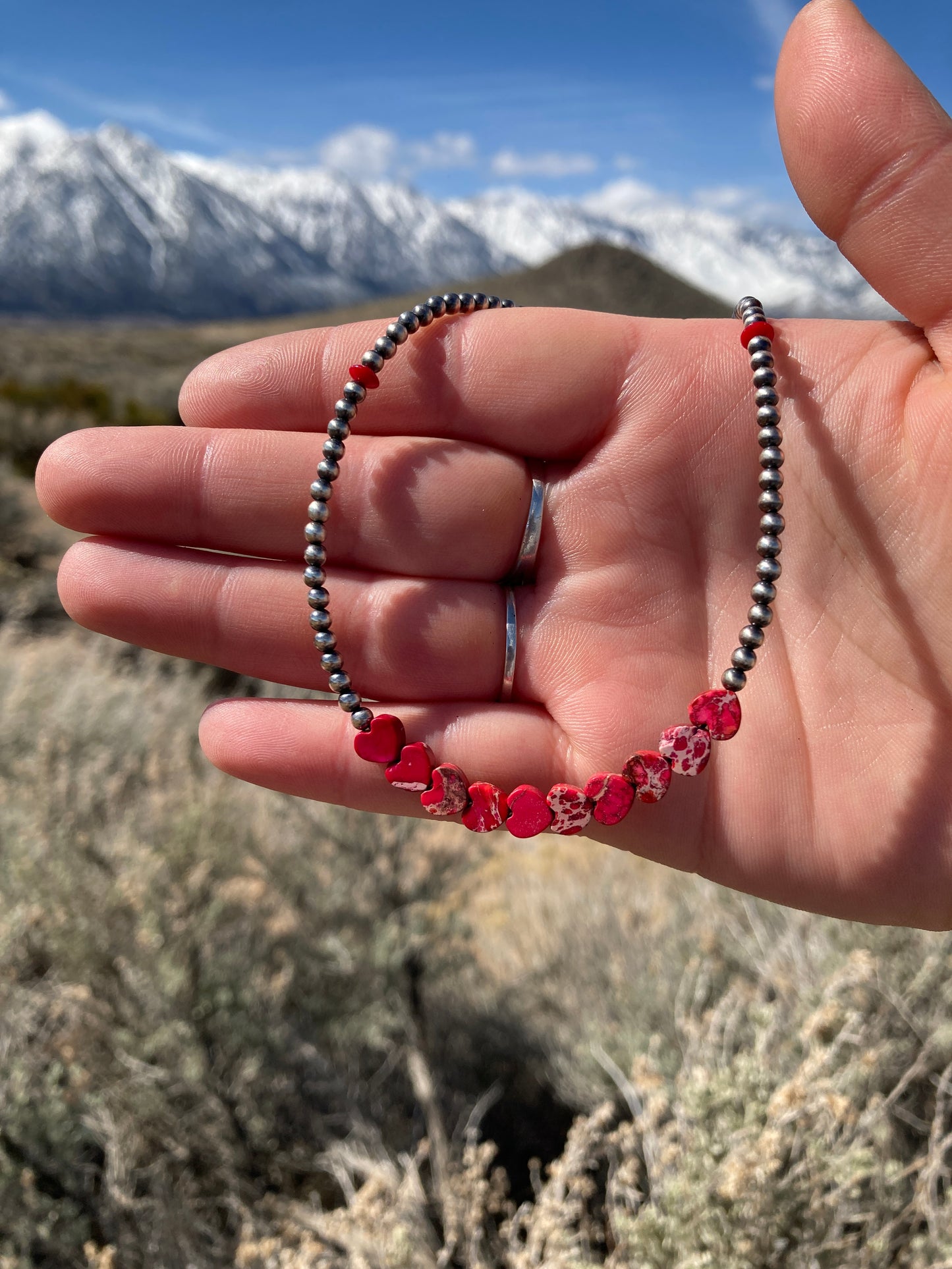 Red Mini Heart Choker Necklace