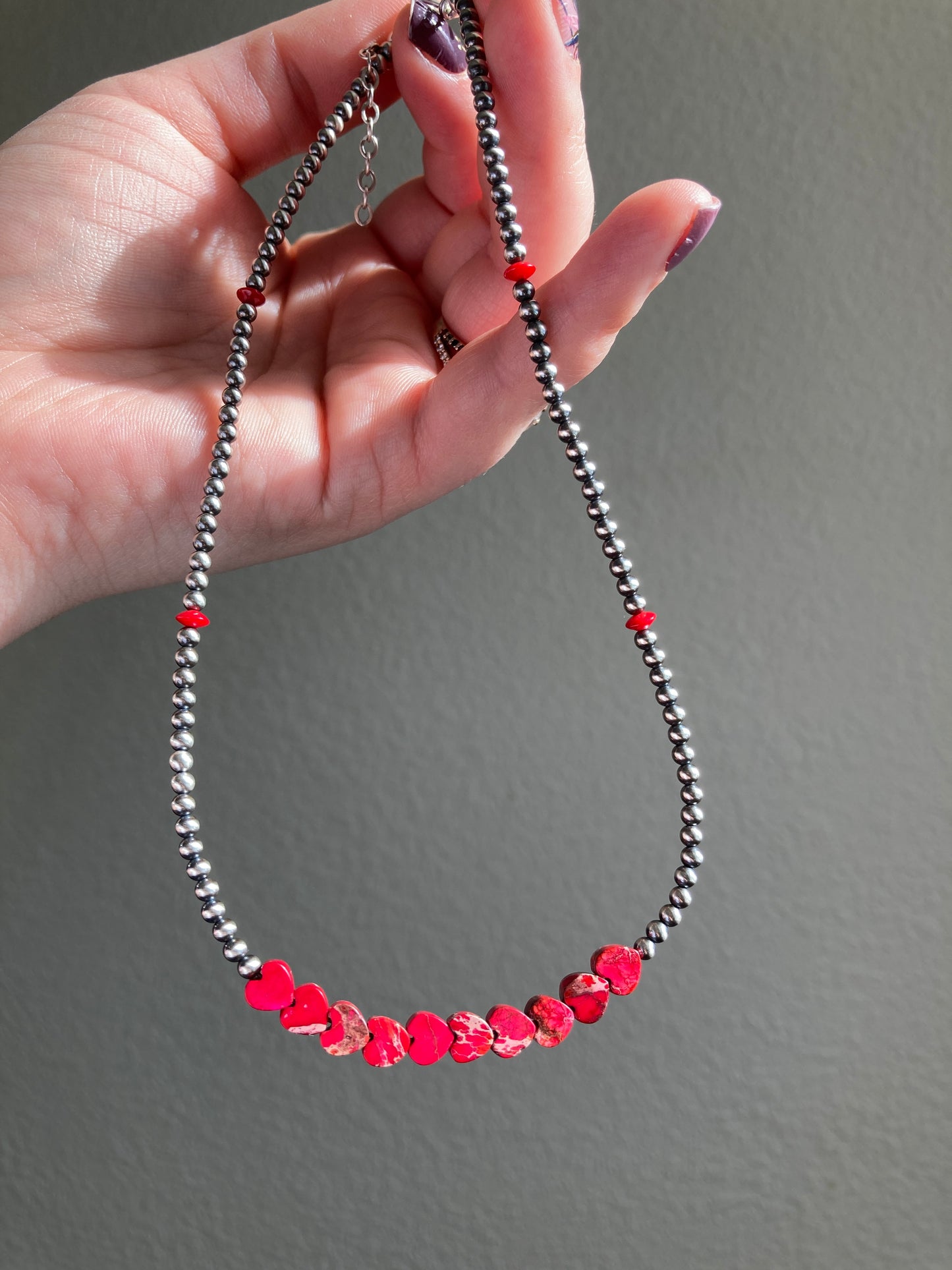 Red Mini Heart Choker Necklace