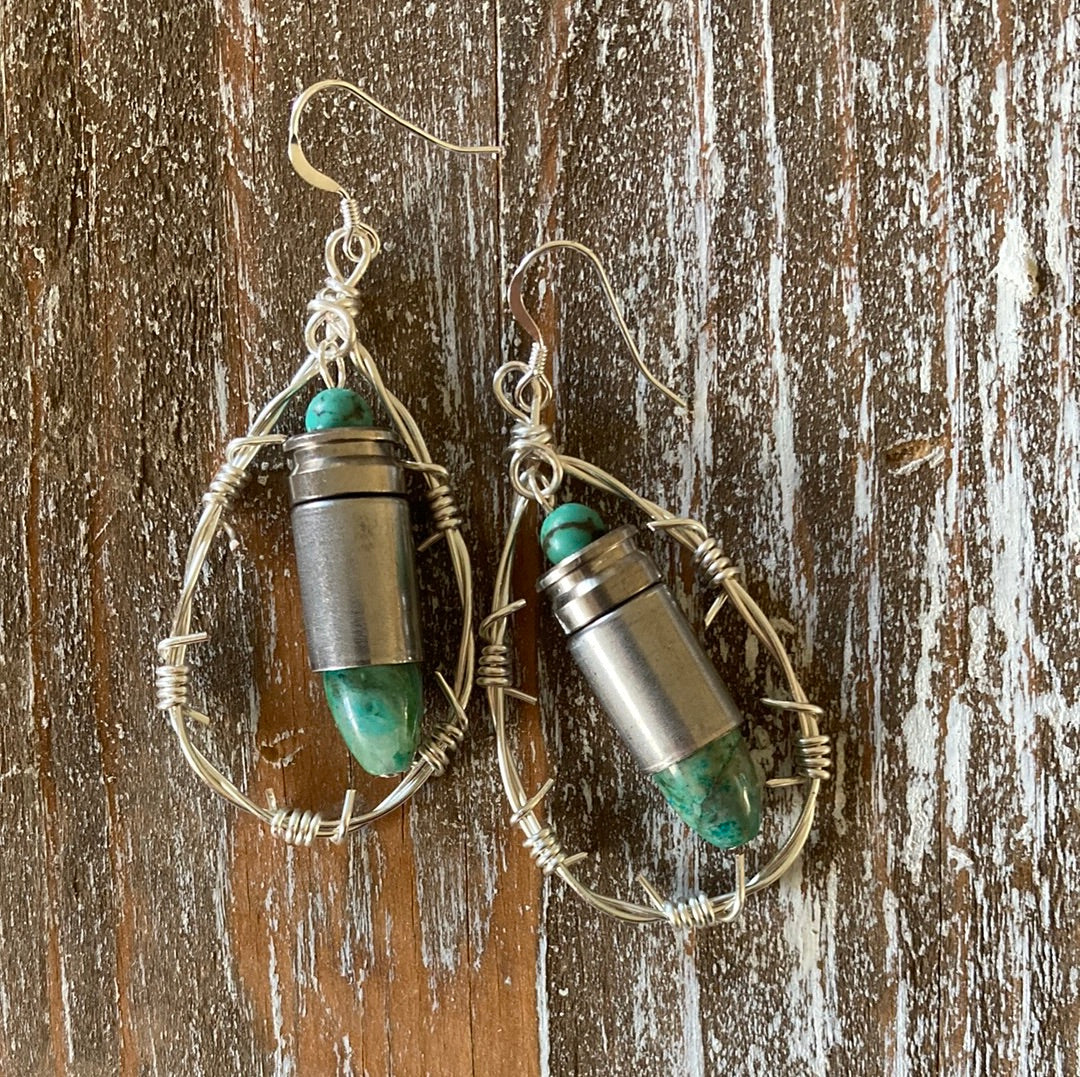 Bullet Barbed Teardrop Earrings