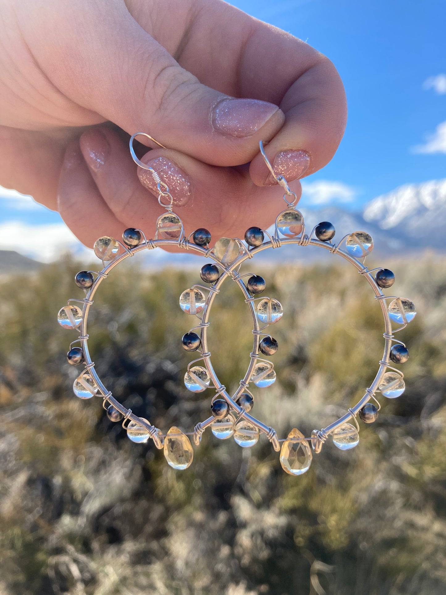 Citrine Hoops