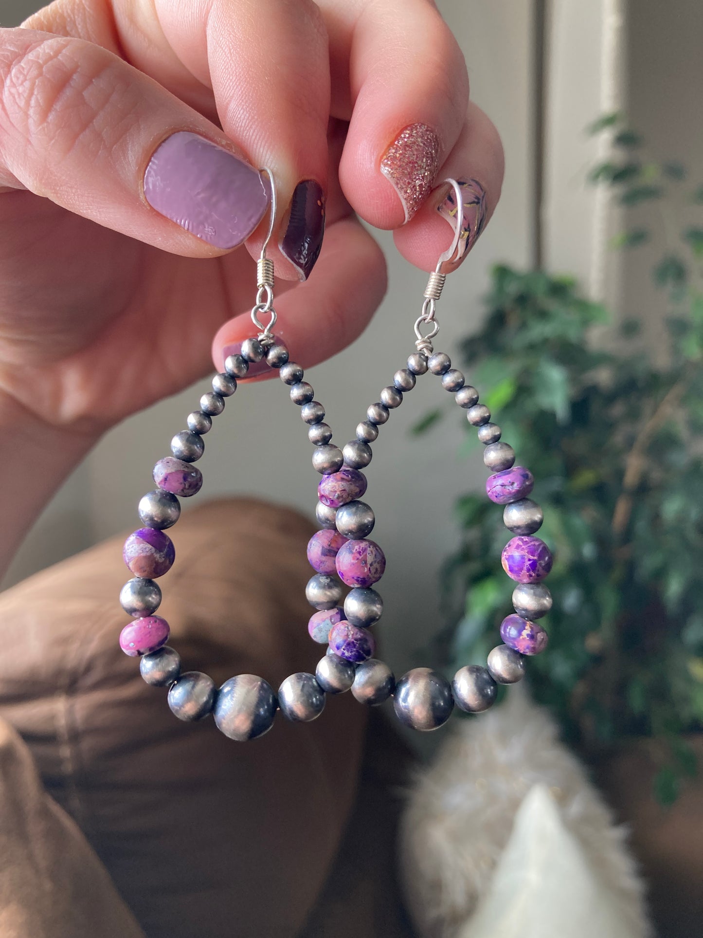 Purple Imperial Teardrop Earrings