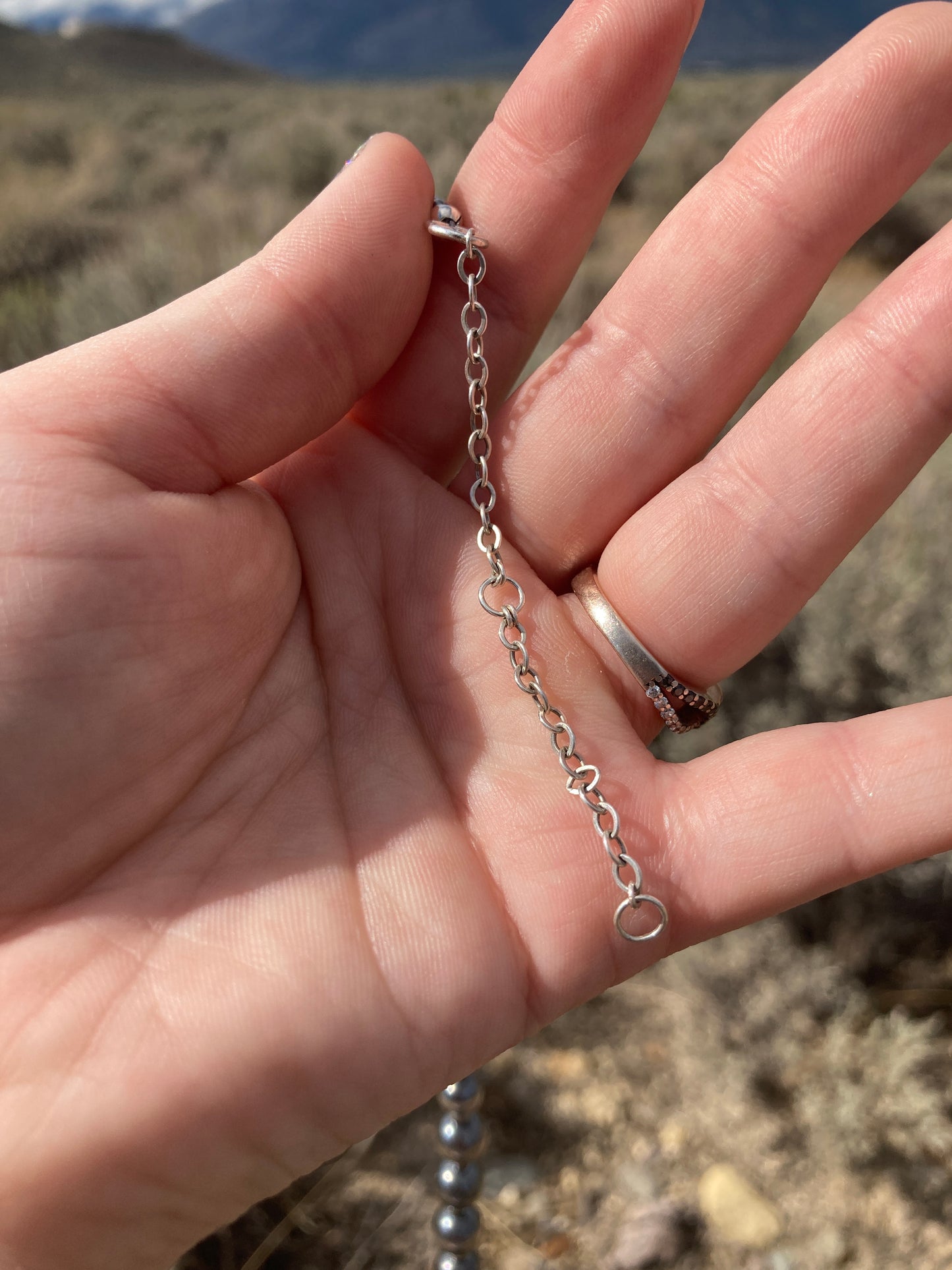 Navajo Pearl Small Large Alternating Necklace