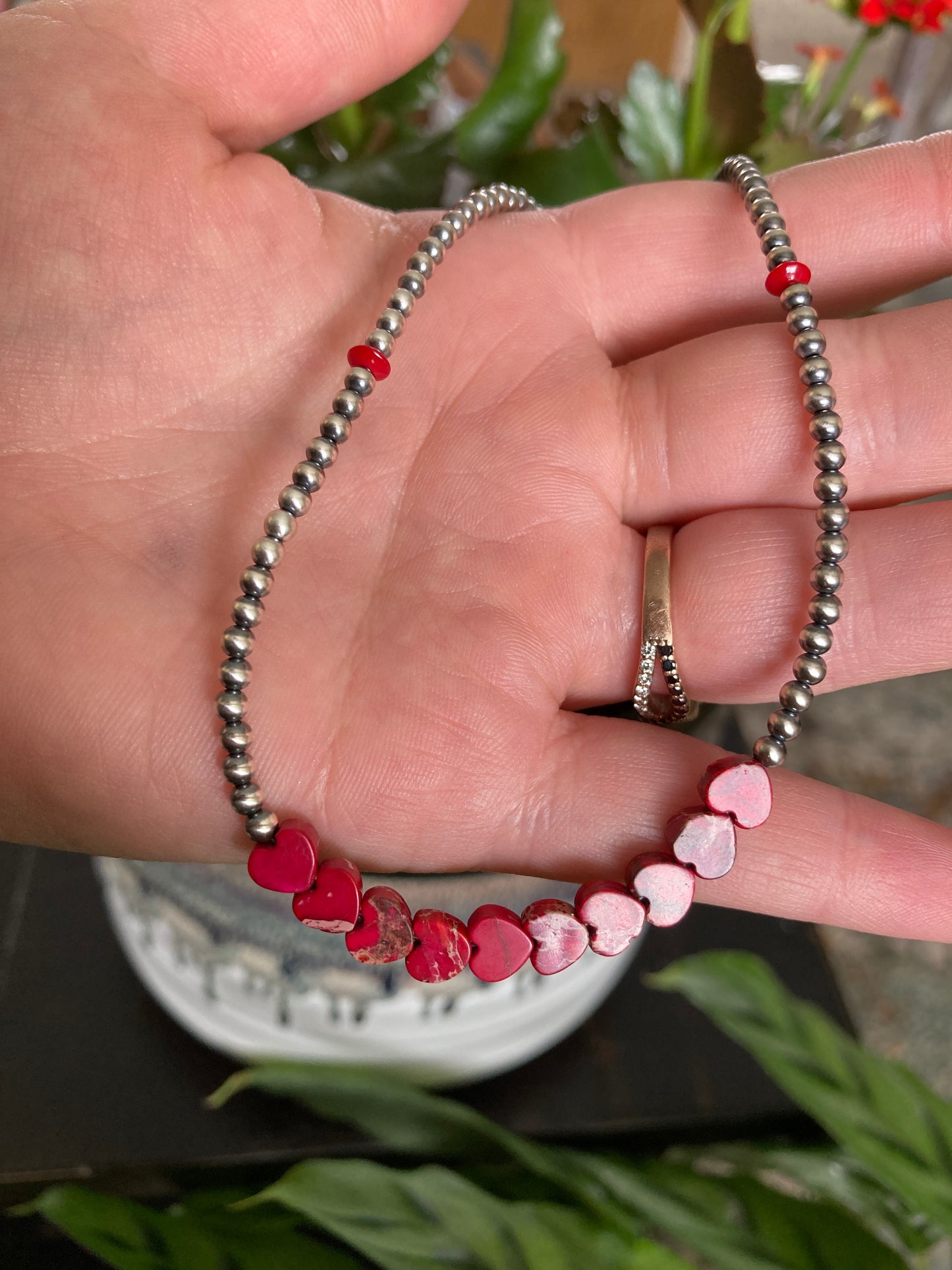 Red Mini Heart Choker Necklace