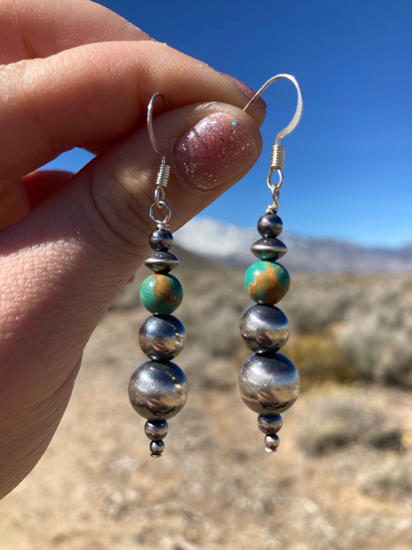 Gradient Drop Turquoise Earrings