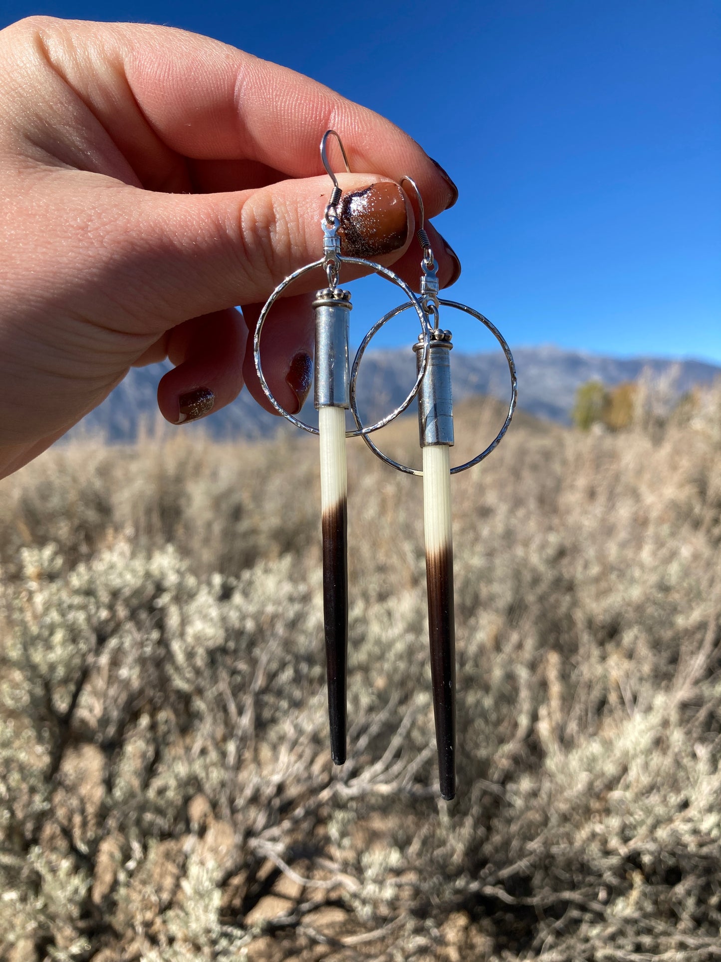 Bullet Porcupine Quill Earrings