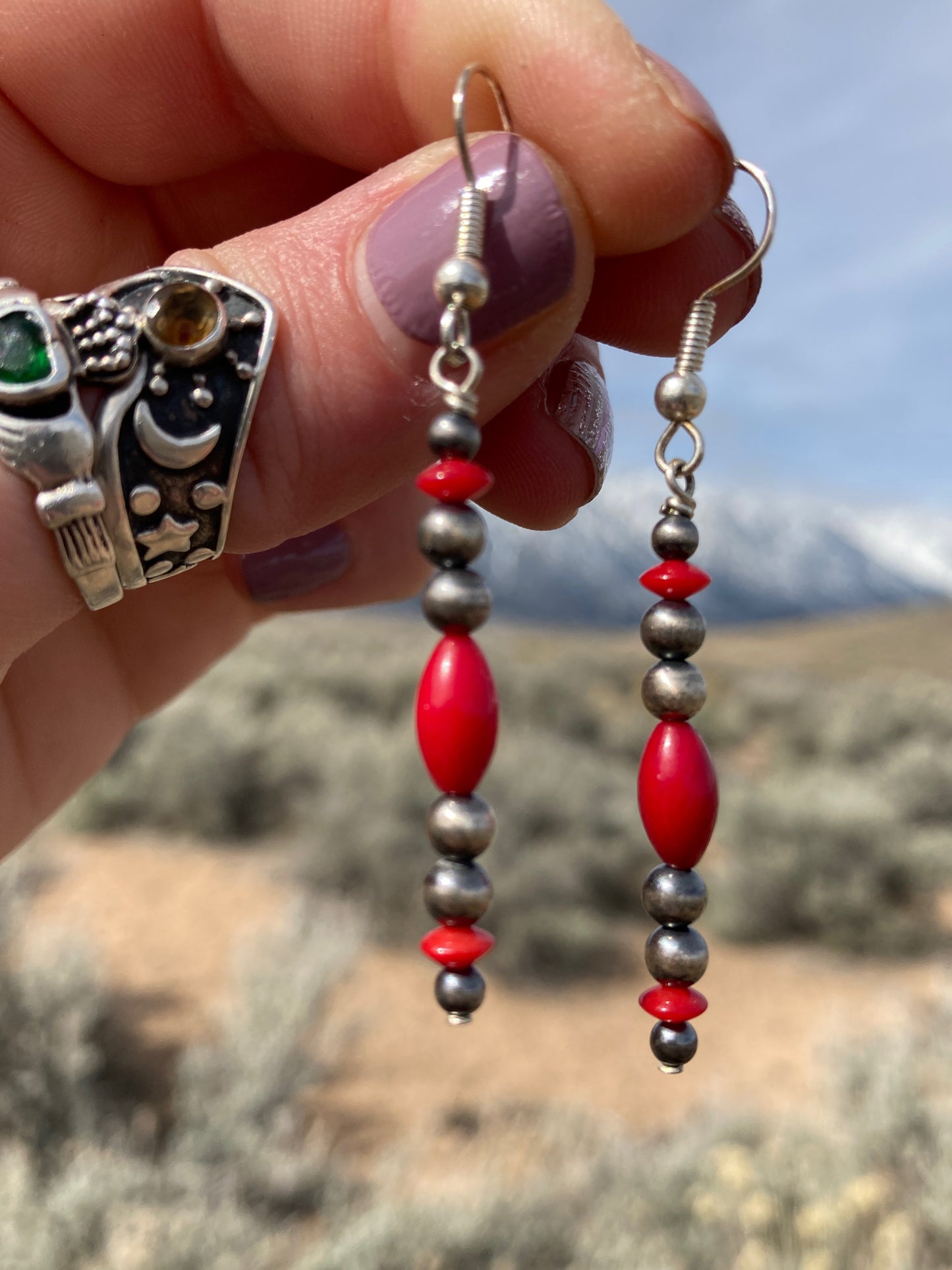 Red Drop Earrings