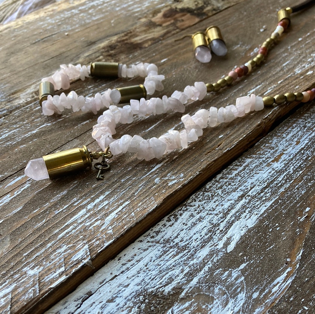 Bullet Jewelry Set-Rose Quartz