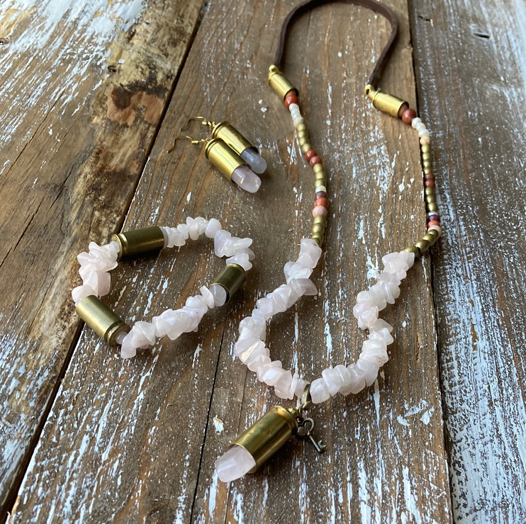 Bullet Jewelry Set-Rose Quartz