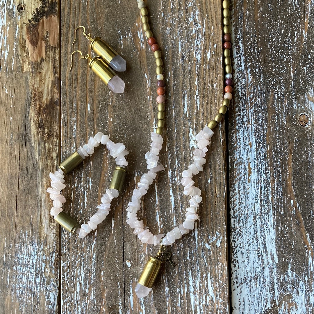 Bullet Jewelry Set-Rose Quartz