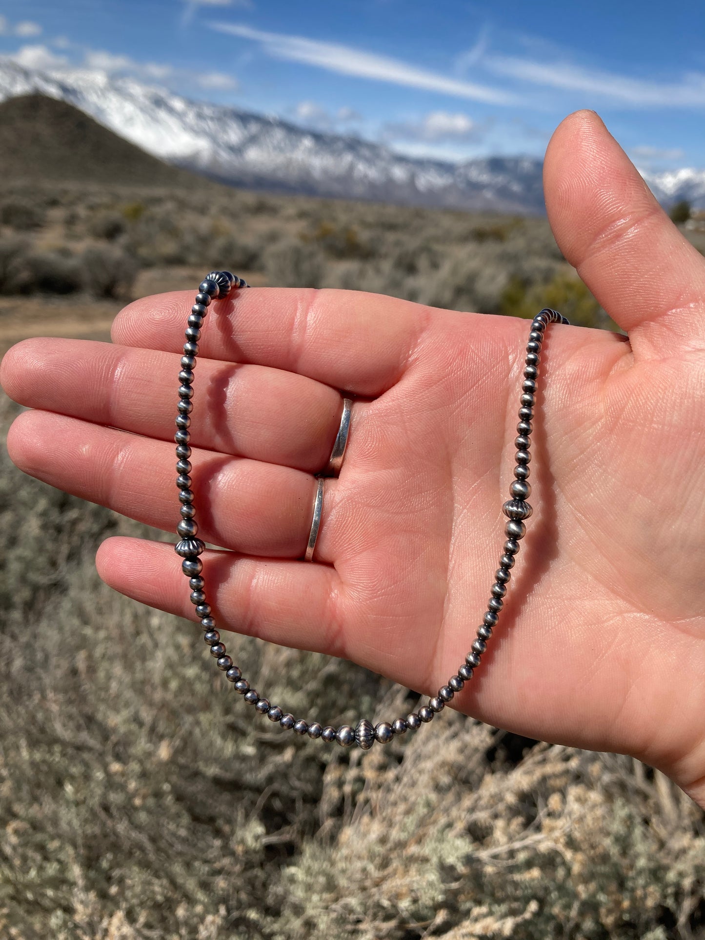 Navajo Pearl Corrugated Necklace