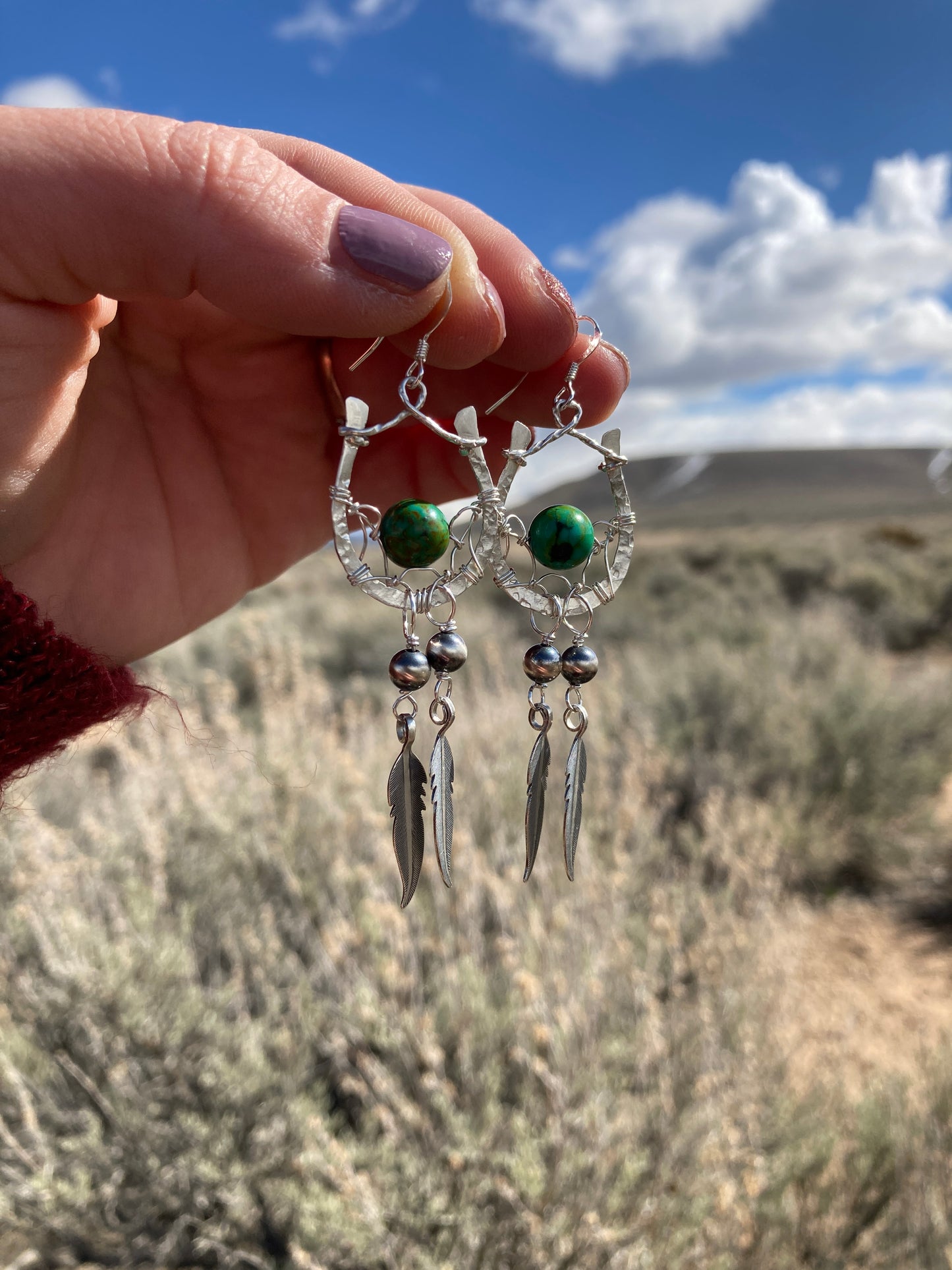 Horseshoe Dreamcatcher Earrings