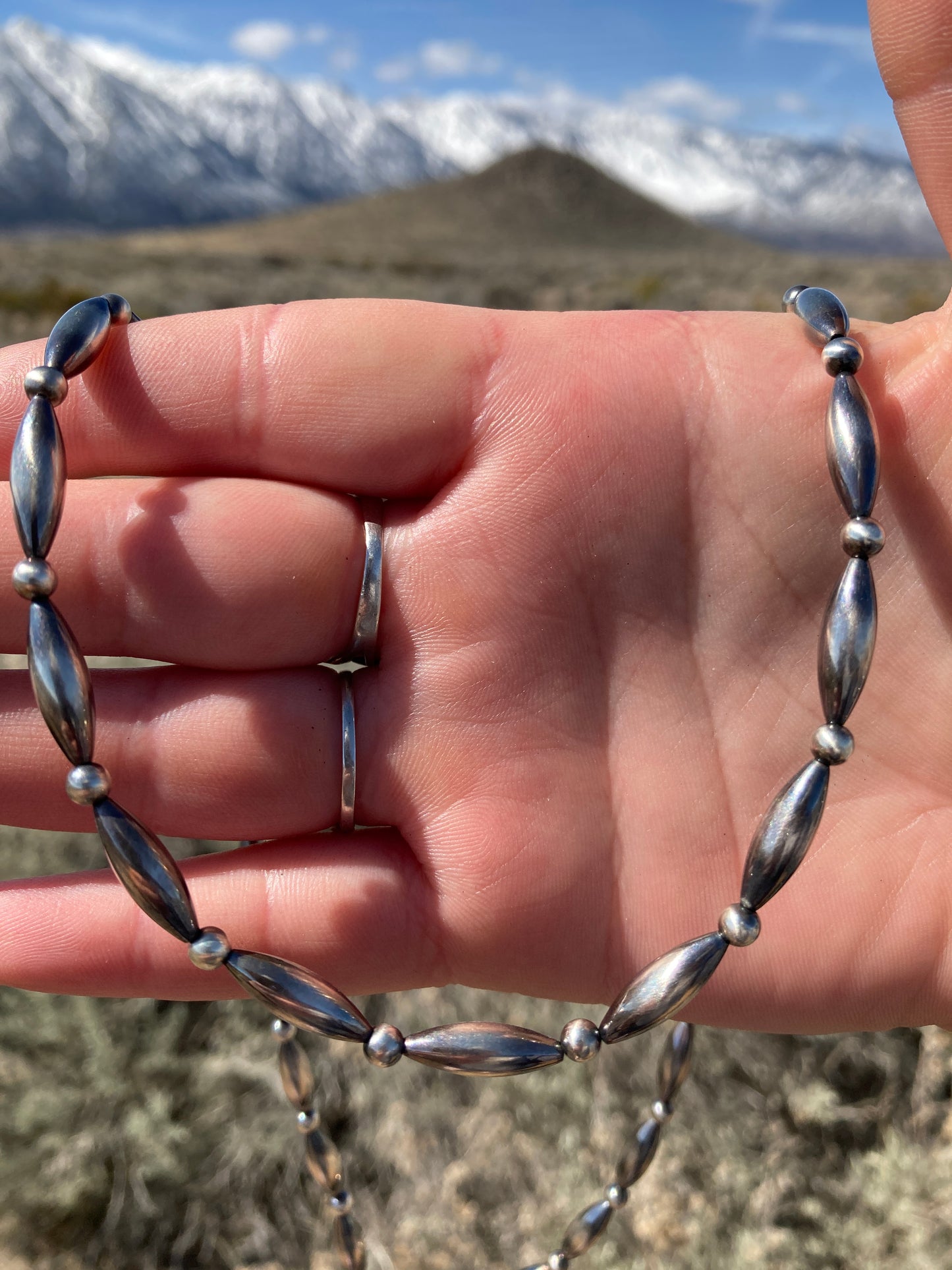 Navajo Pearl Torpedo Necklace