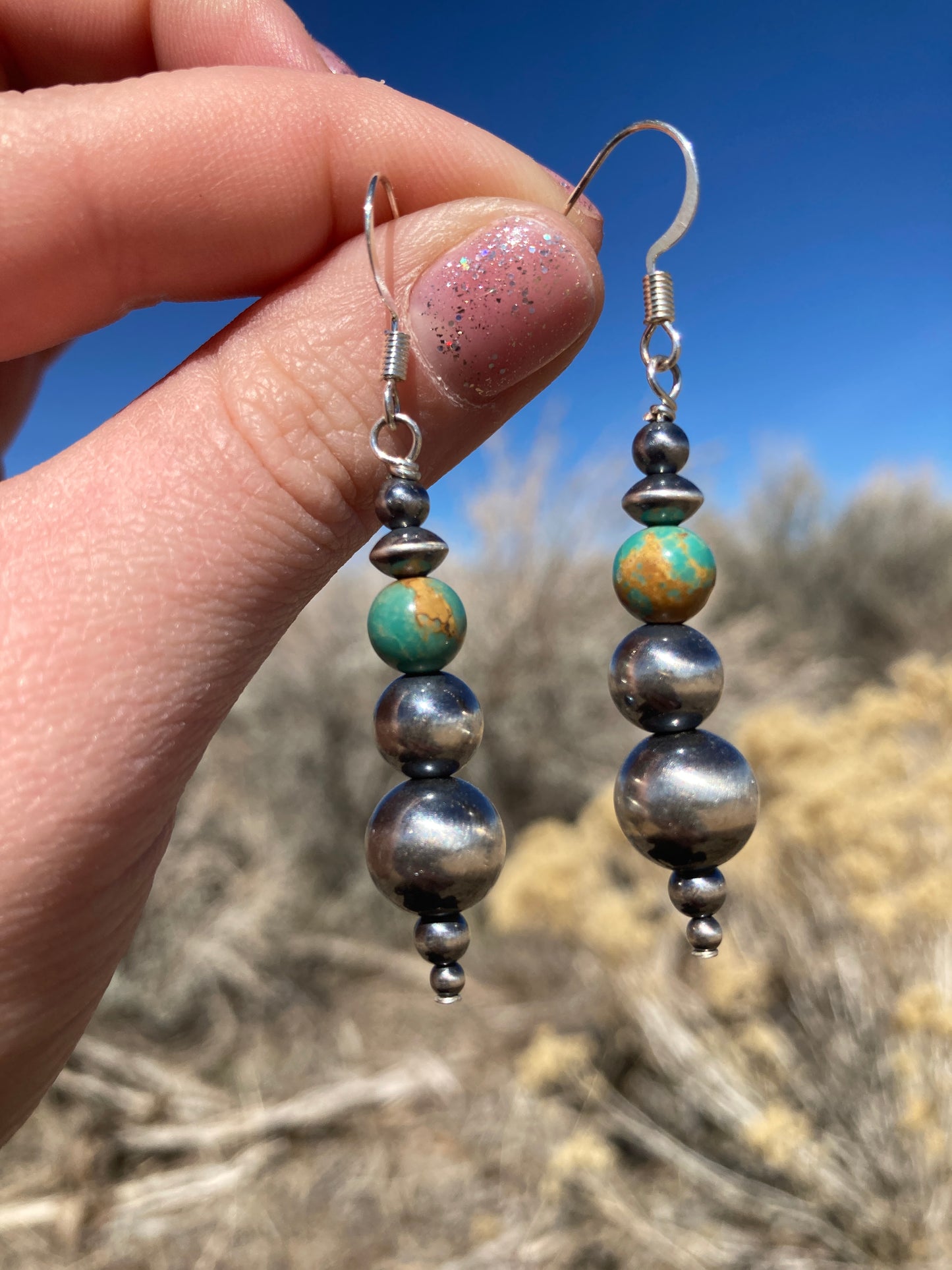 Gradient Drop Turquoise Earrings