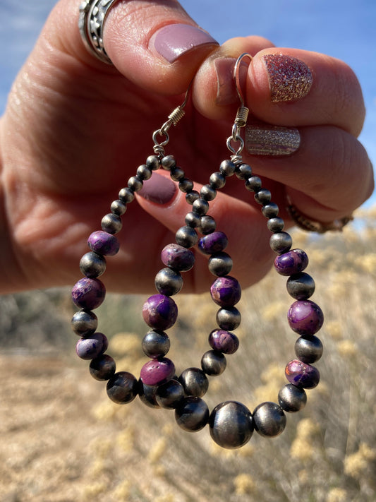 Purple Imperial Teardrop Earrings