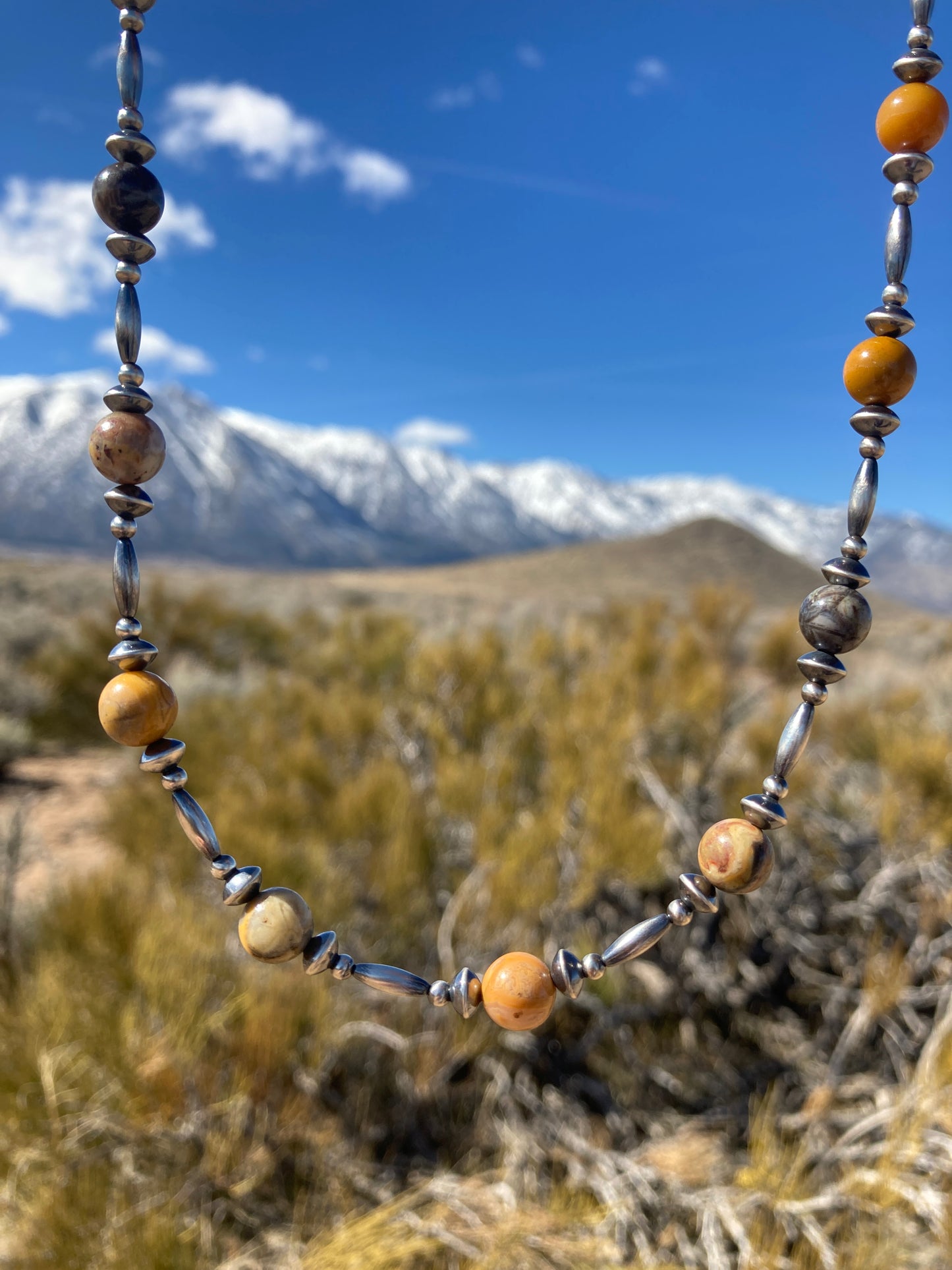 Crazy Lace Navajo Pearl Necklace