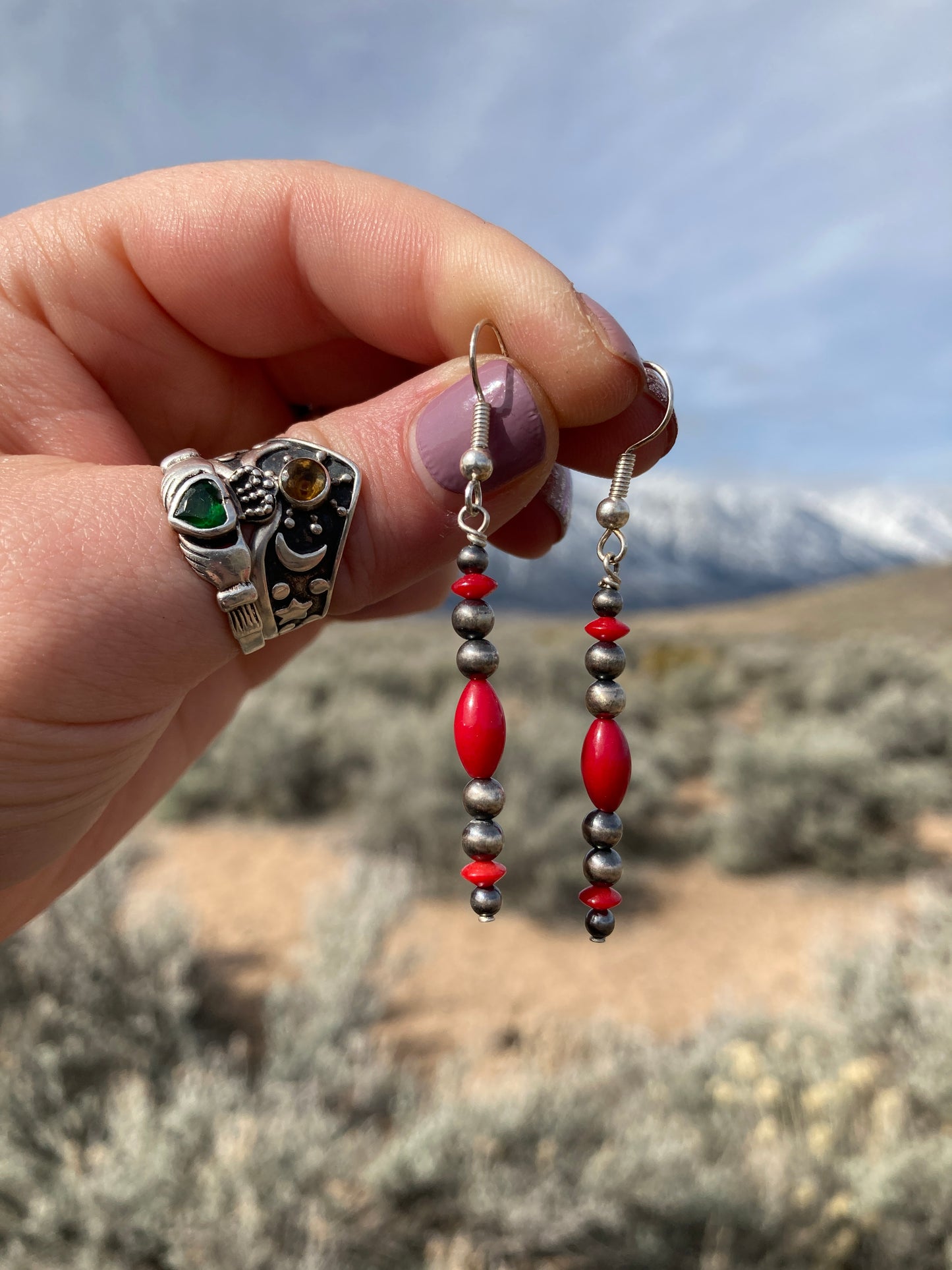 Red Drop Earrings