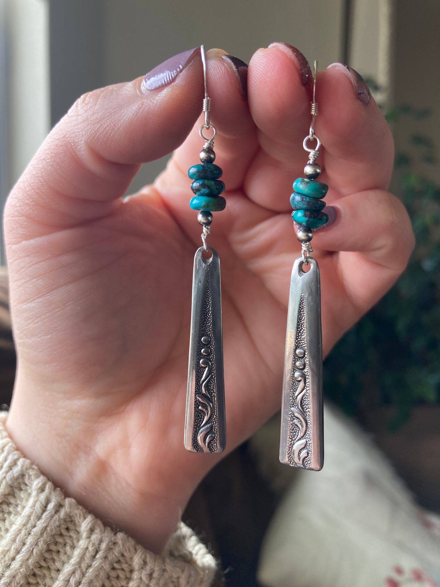 Turquoise Spoon Handle Jewelry Set