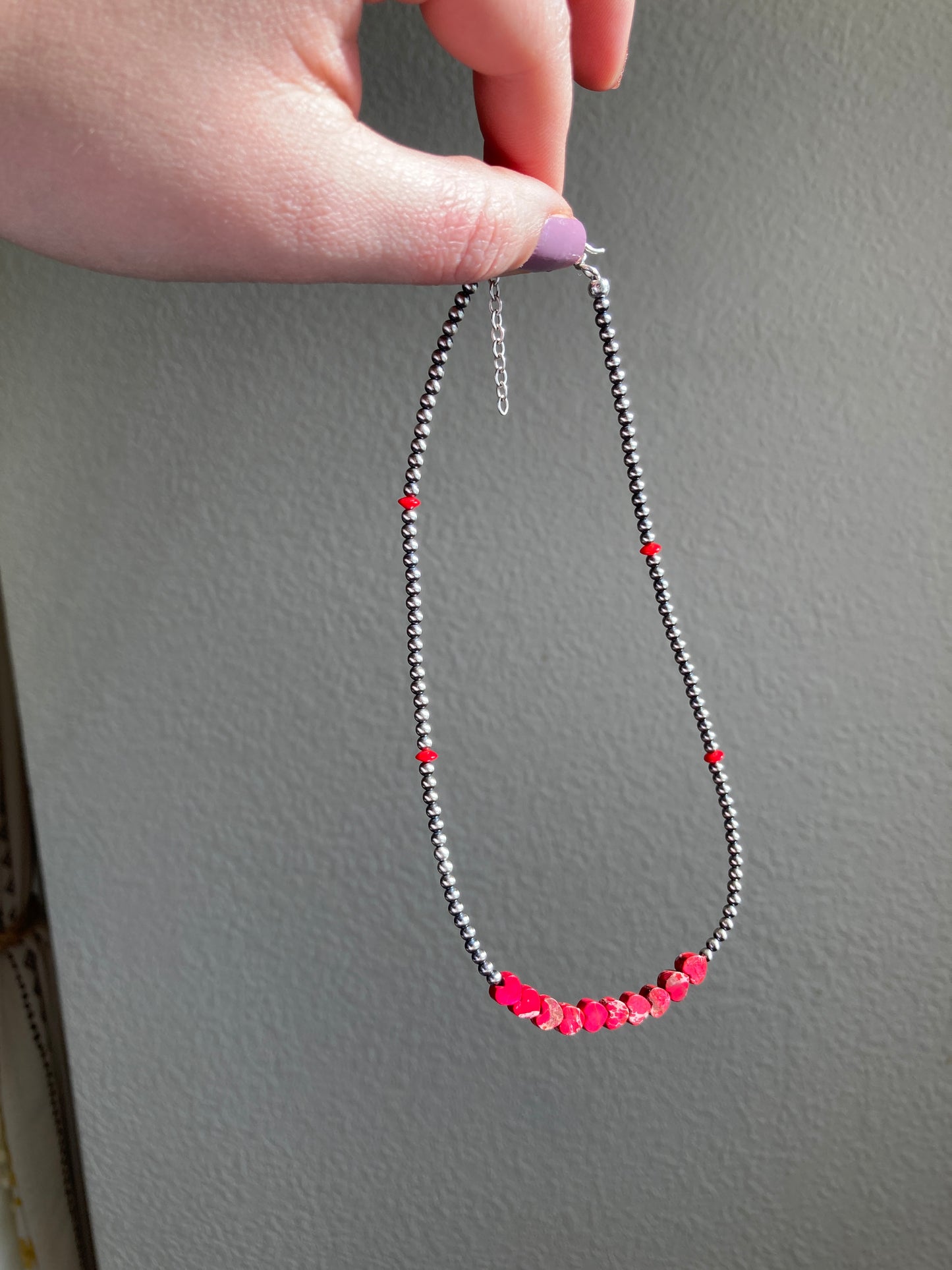 Red Mini Heart Choker Necklace