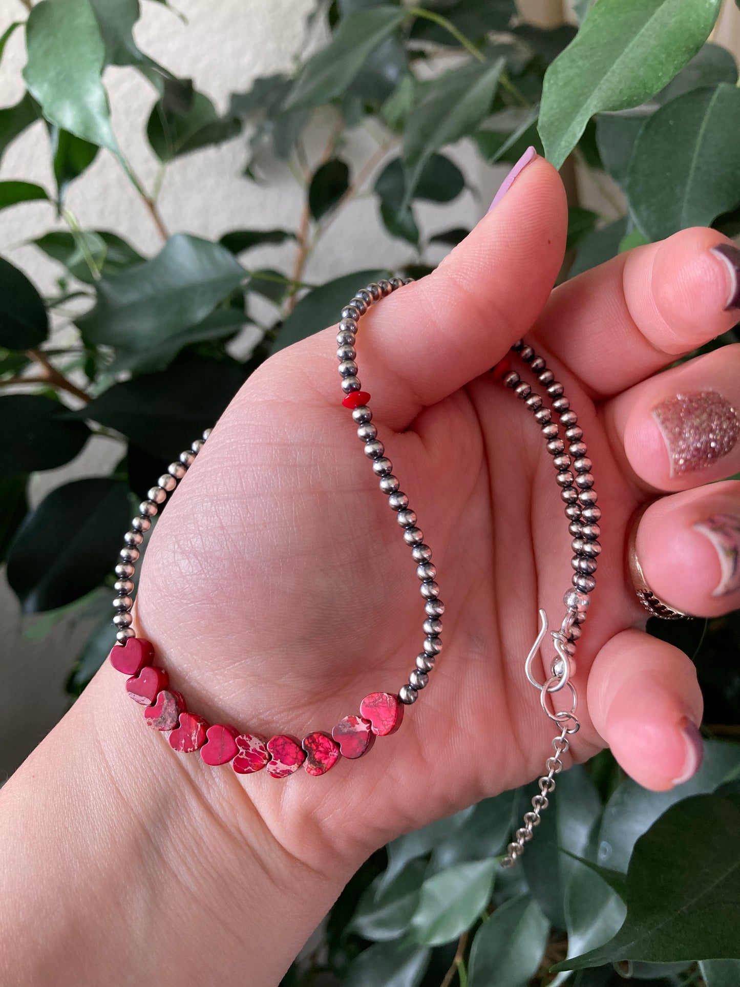 Red Mini Heart Choker Necklace