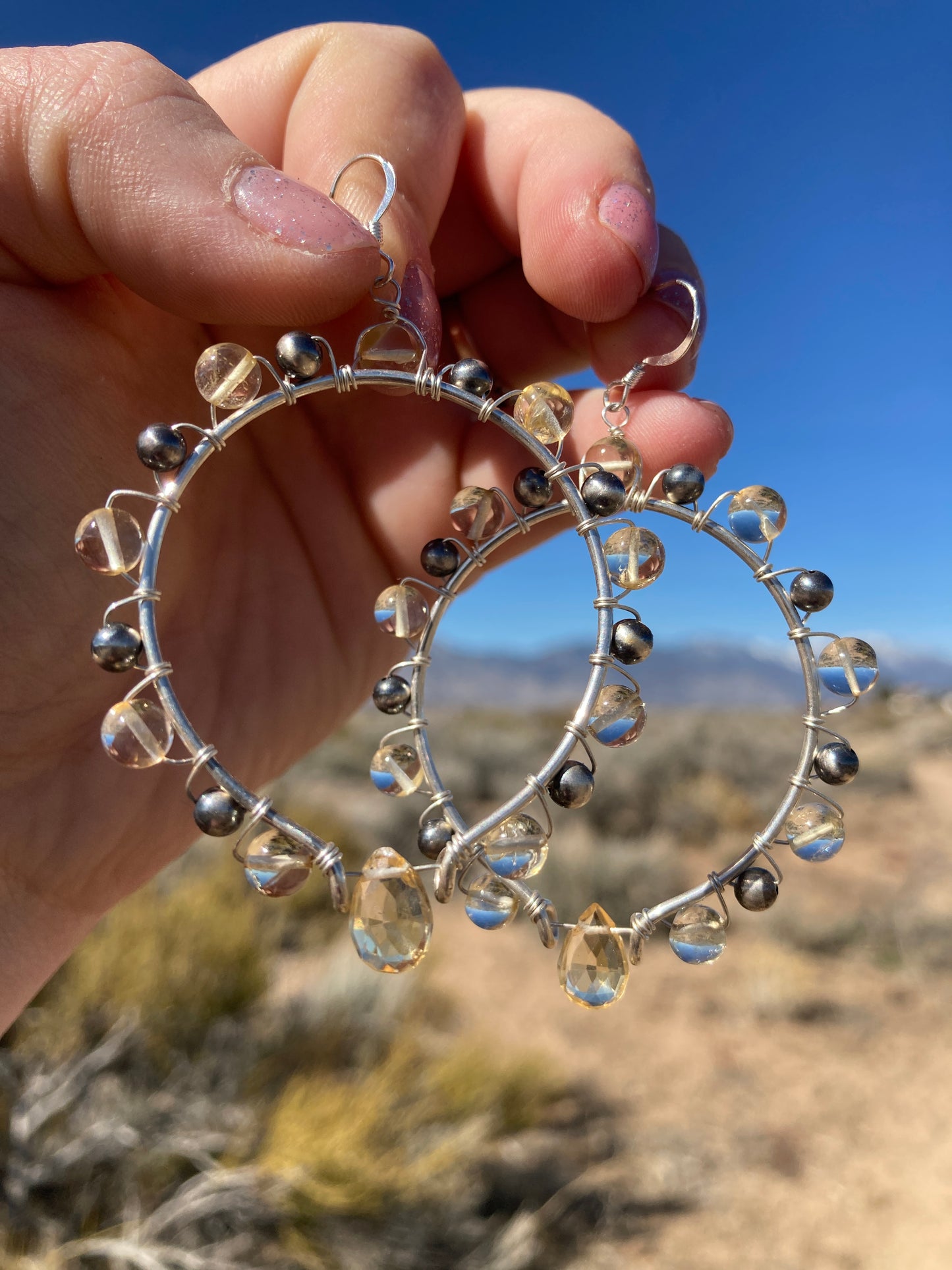 Citrine Hoops