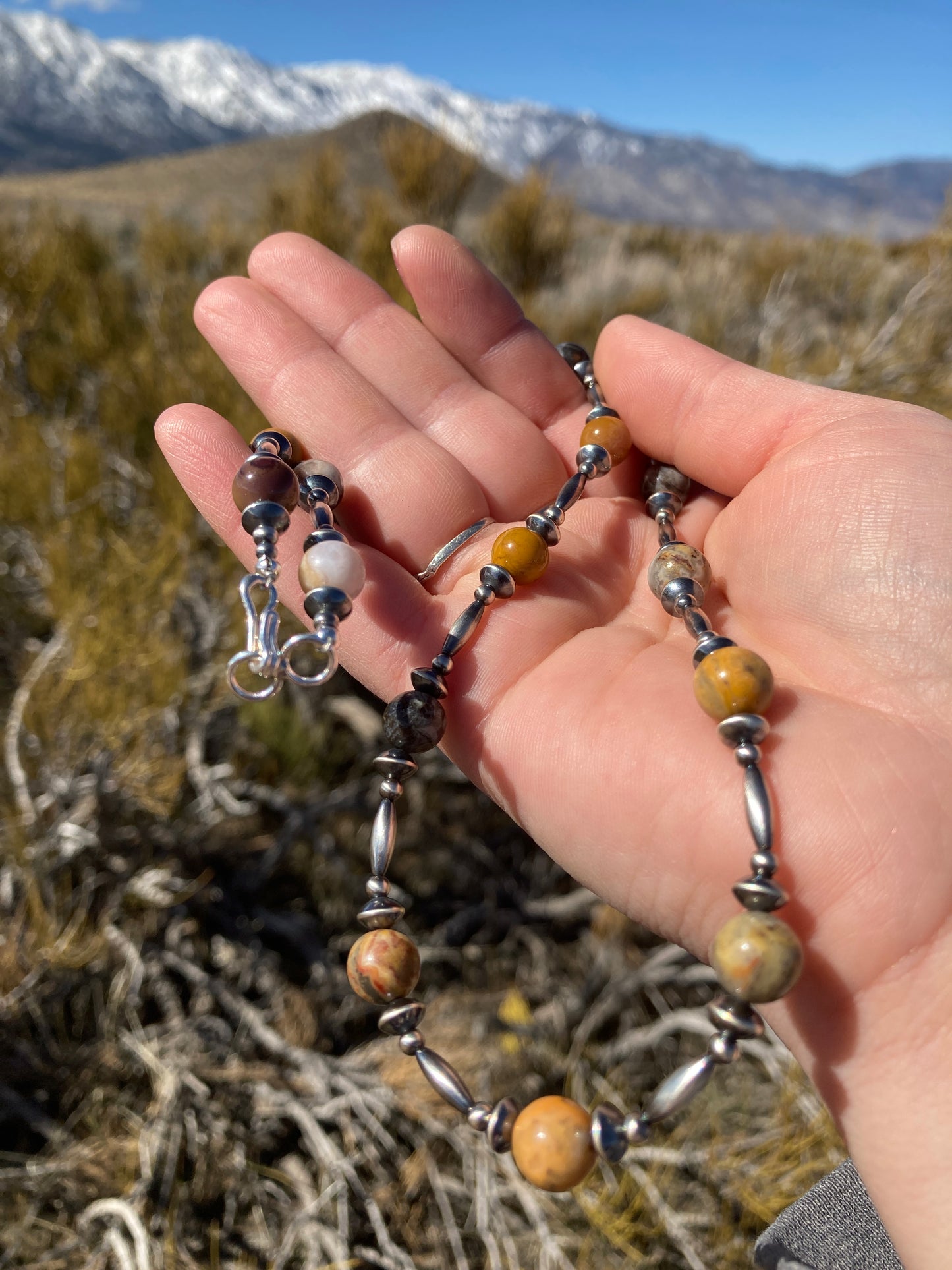 Crazy Lace Navajo Pearl Necklace