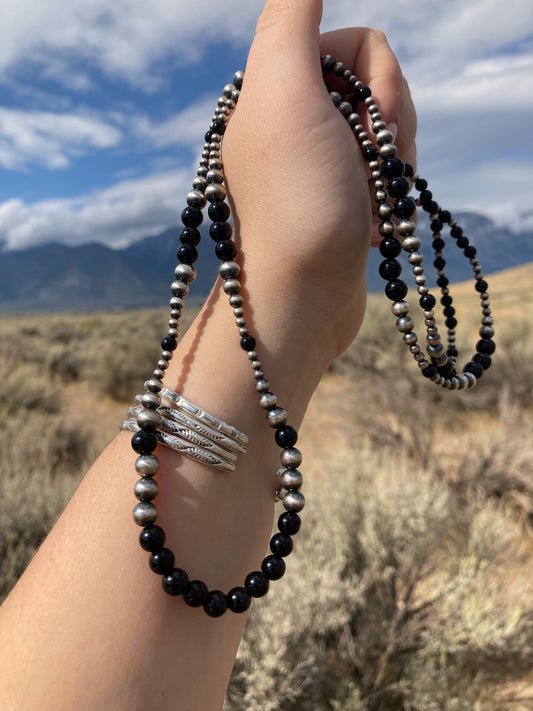 Black Onyx Navajo Pearl Necklace