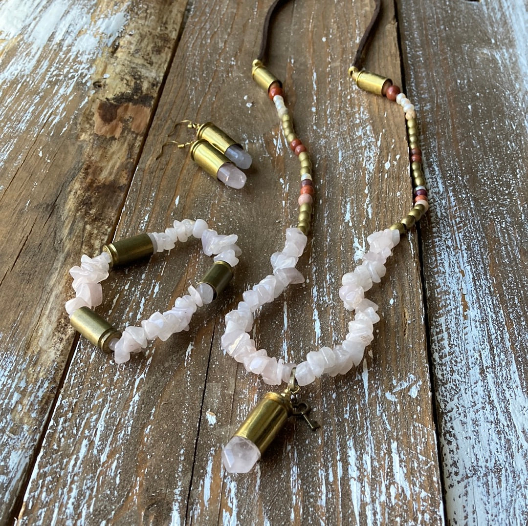 Bullet Jewelry Set-Rose Quartz