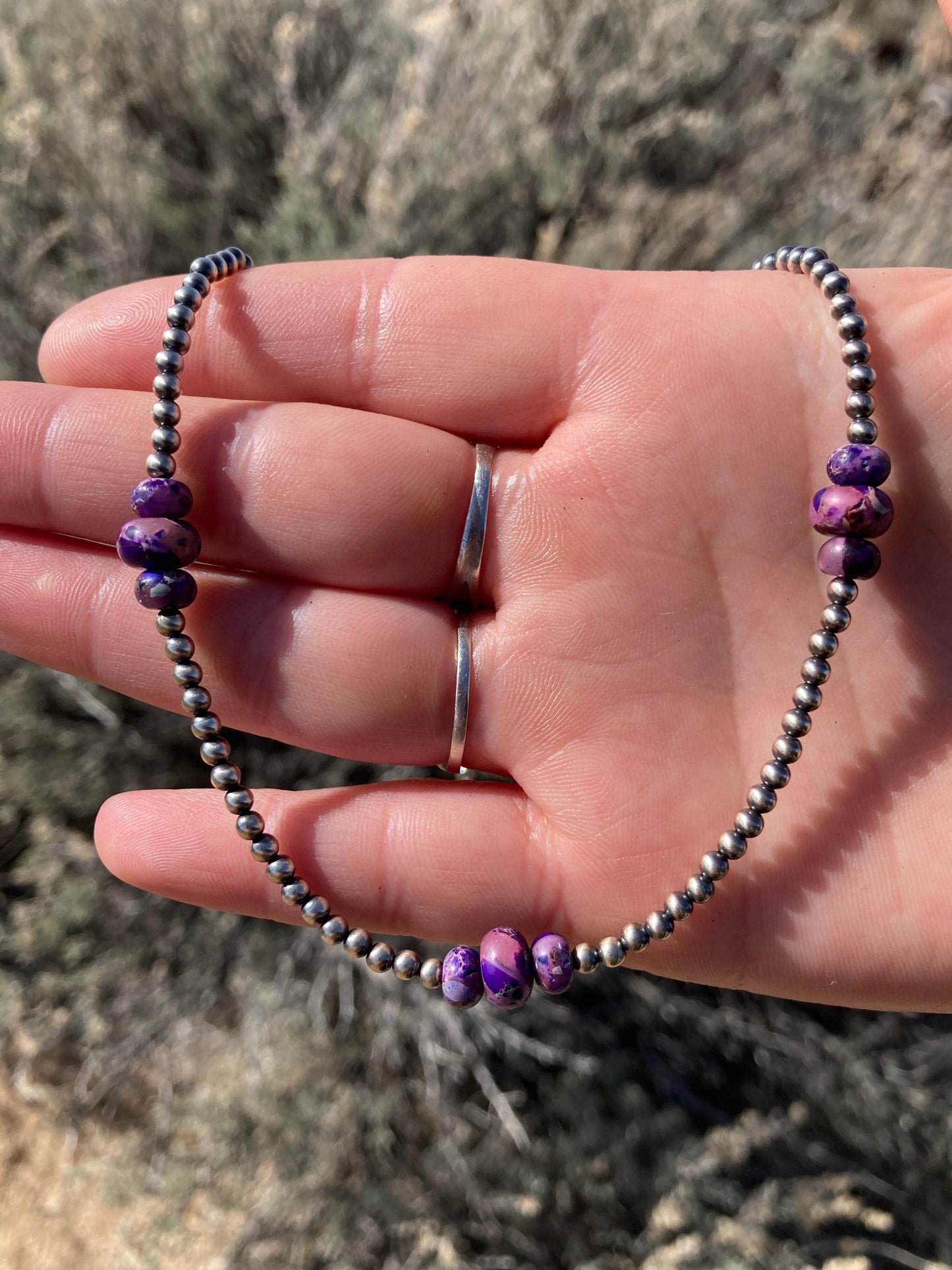 Purple Imperial Jasper Choker Necklace