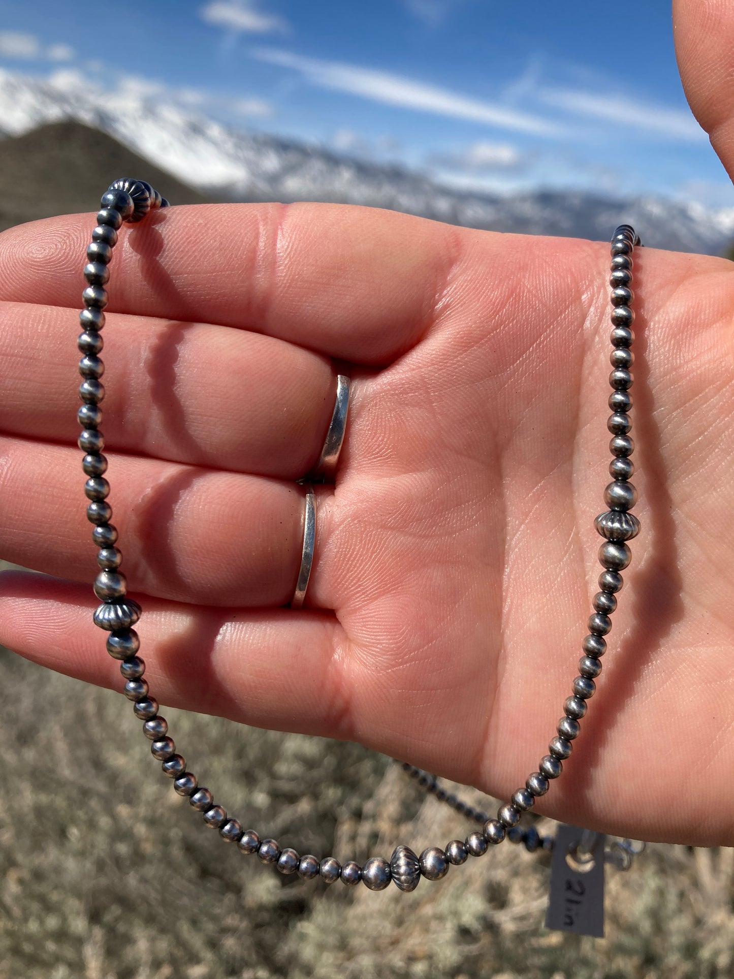 Navajo Pearl Corrugated Necklace