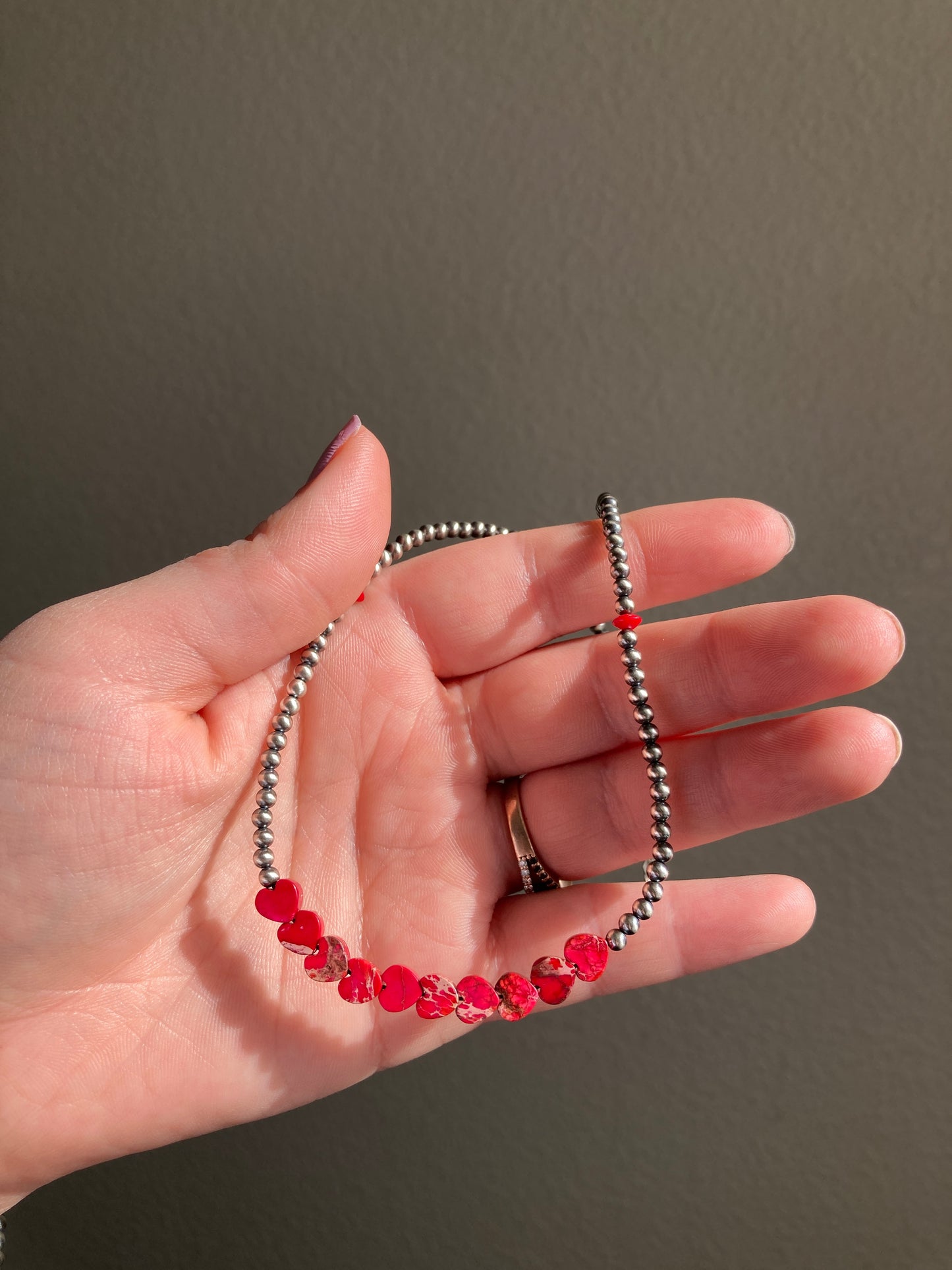 Red Mini Heart Choker Necklace