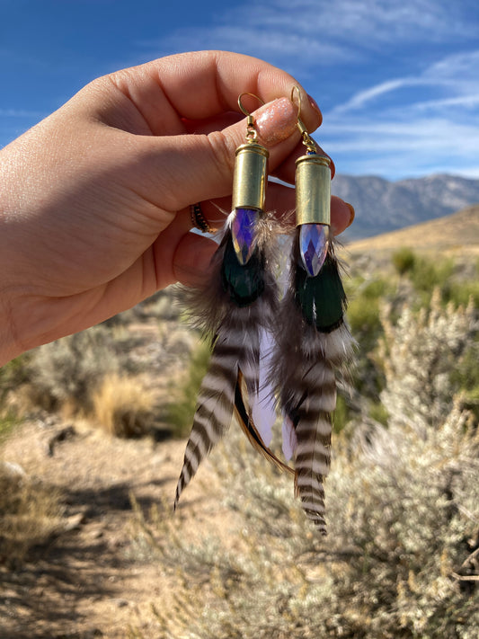 Bullet Feather Earrings