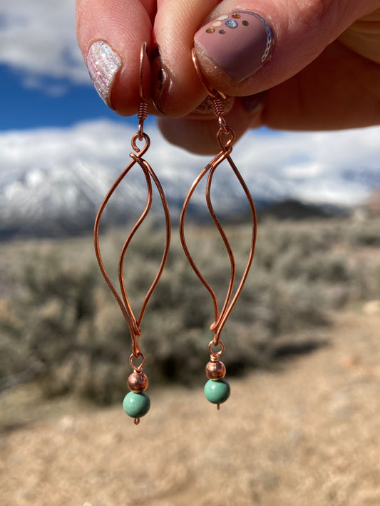 Copper Leaf Earrings 🍃