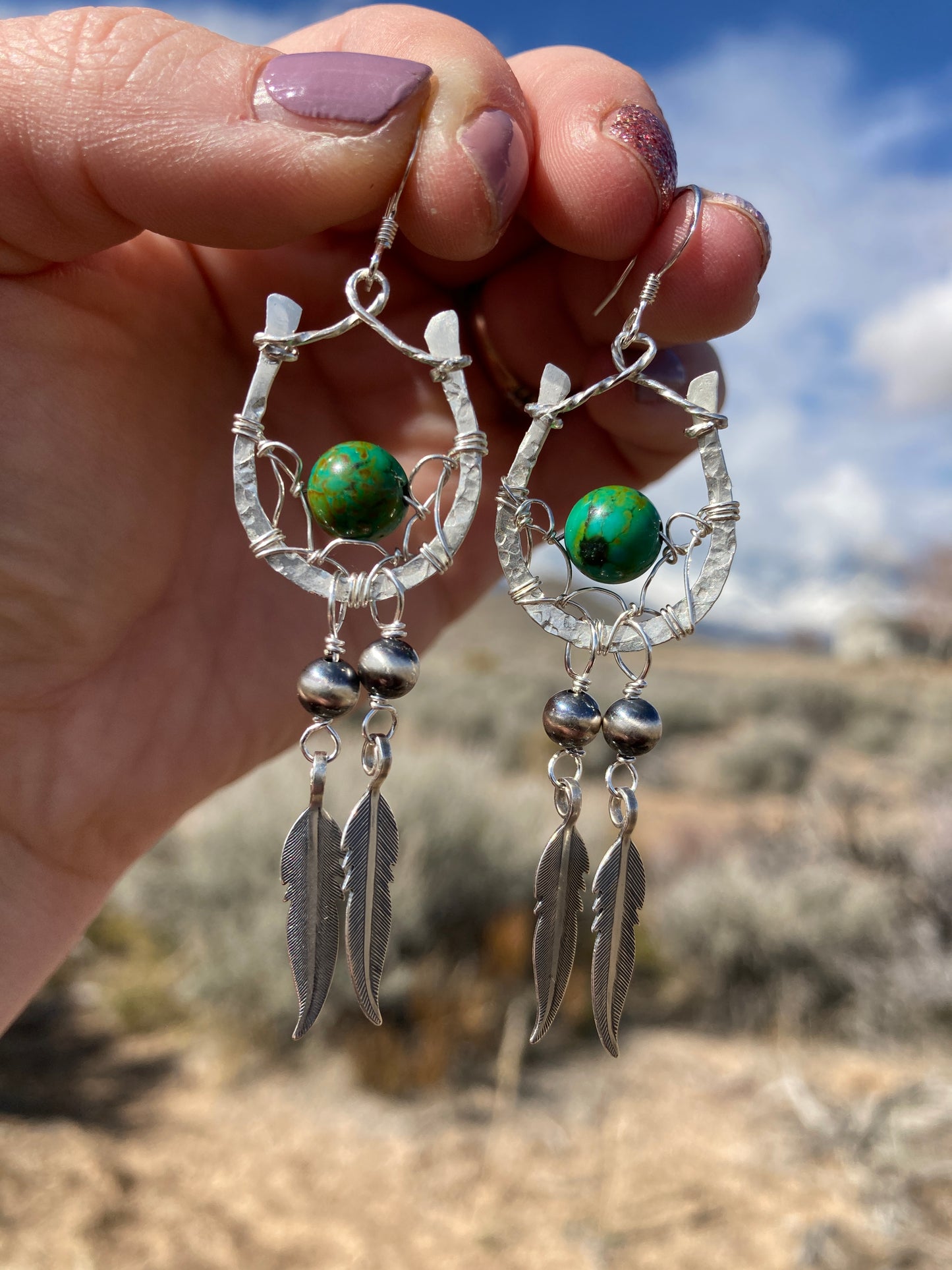 Horseshoe Dreamcatcher Earrings